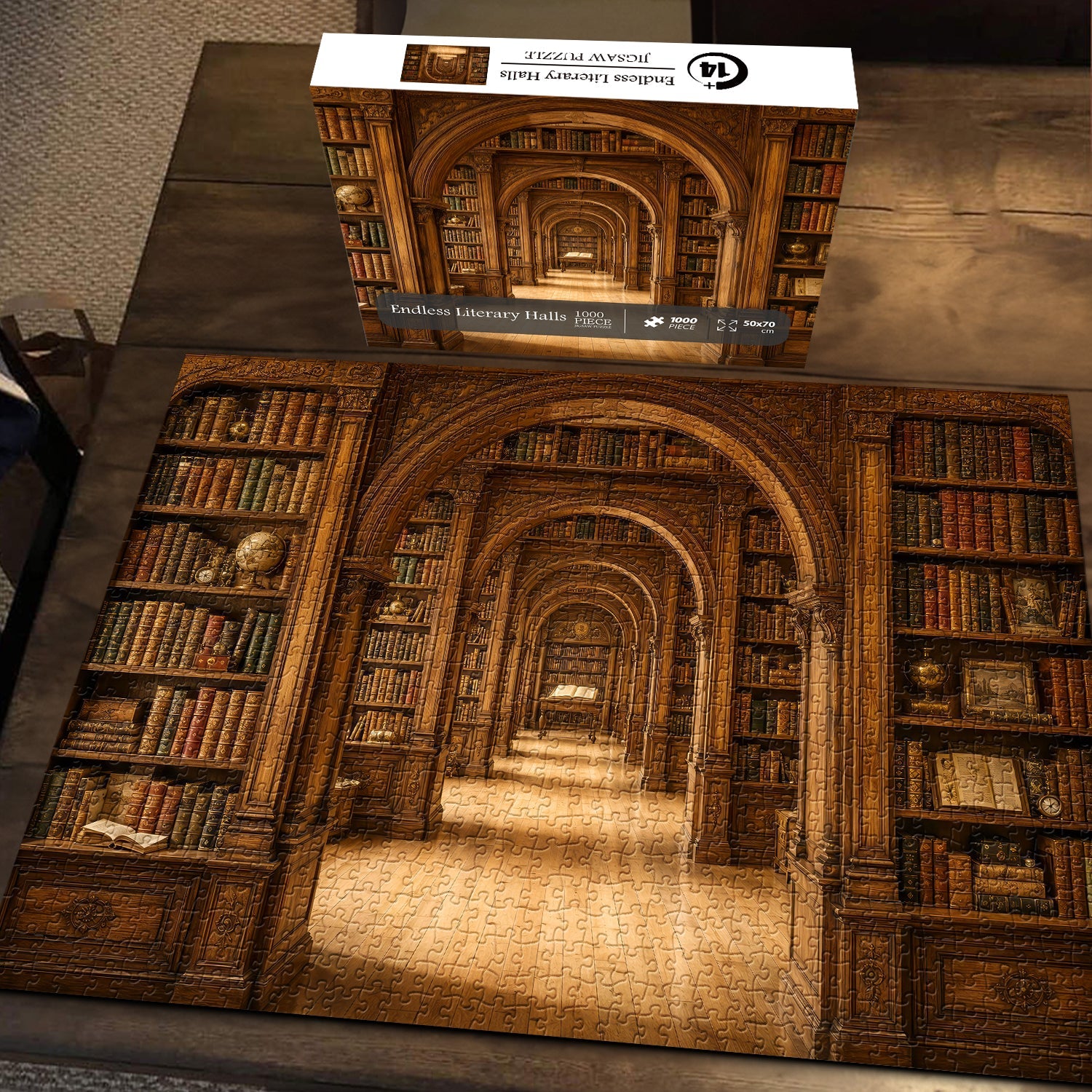 Endless Literary Halls Jigsaw Puzzle 1000 Piece