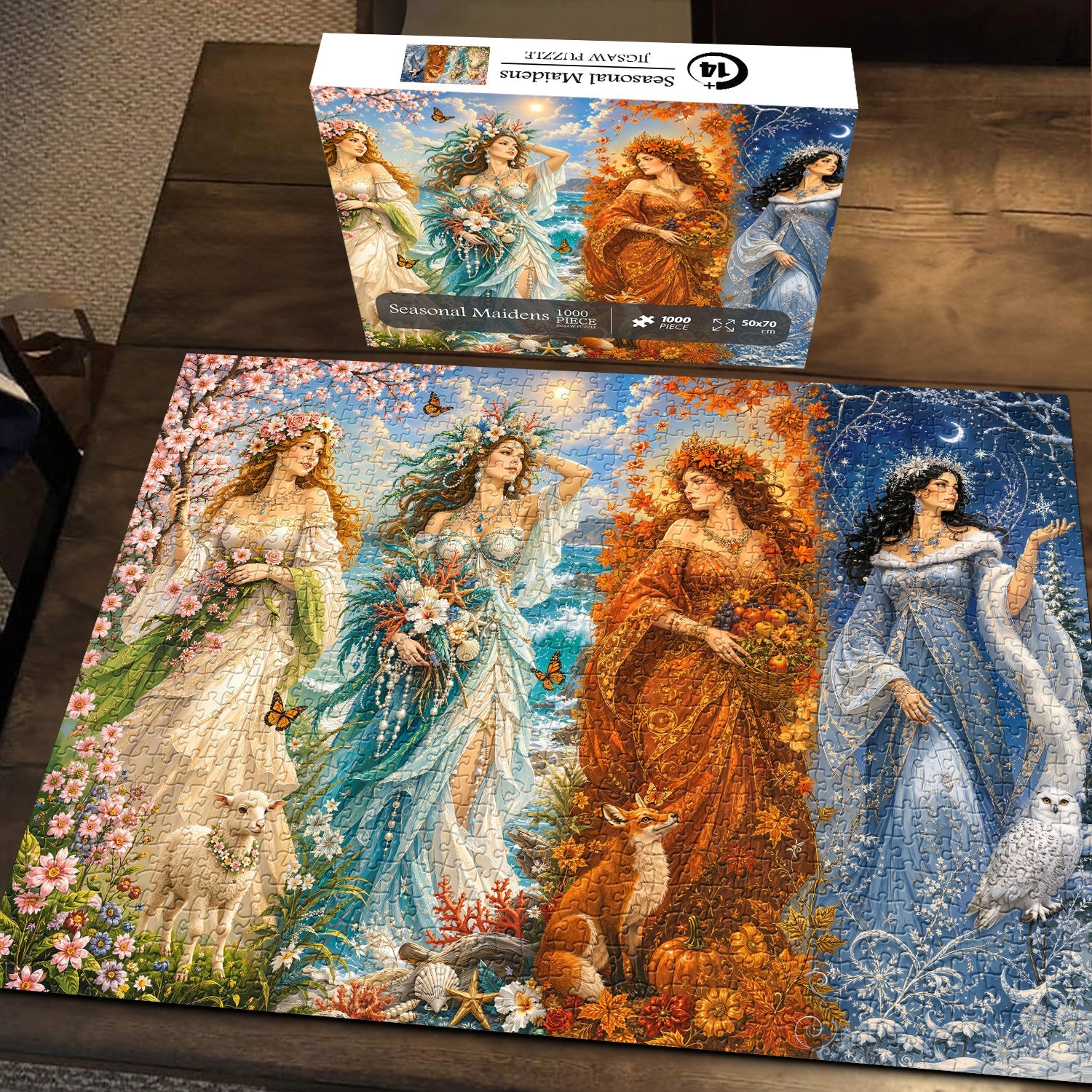 Seasonal Maidens Jigsaw Puzzle 1000 Piece