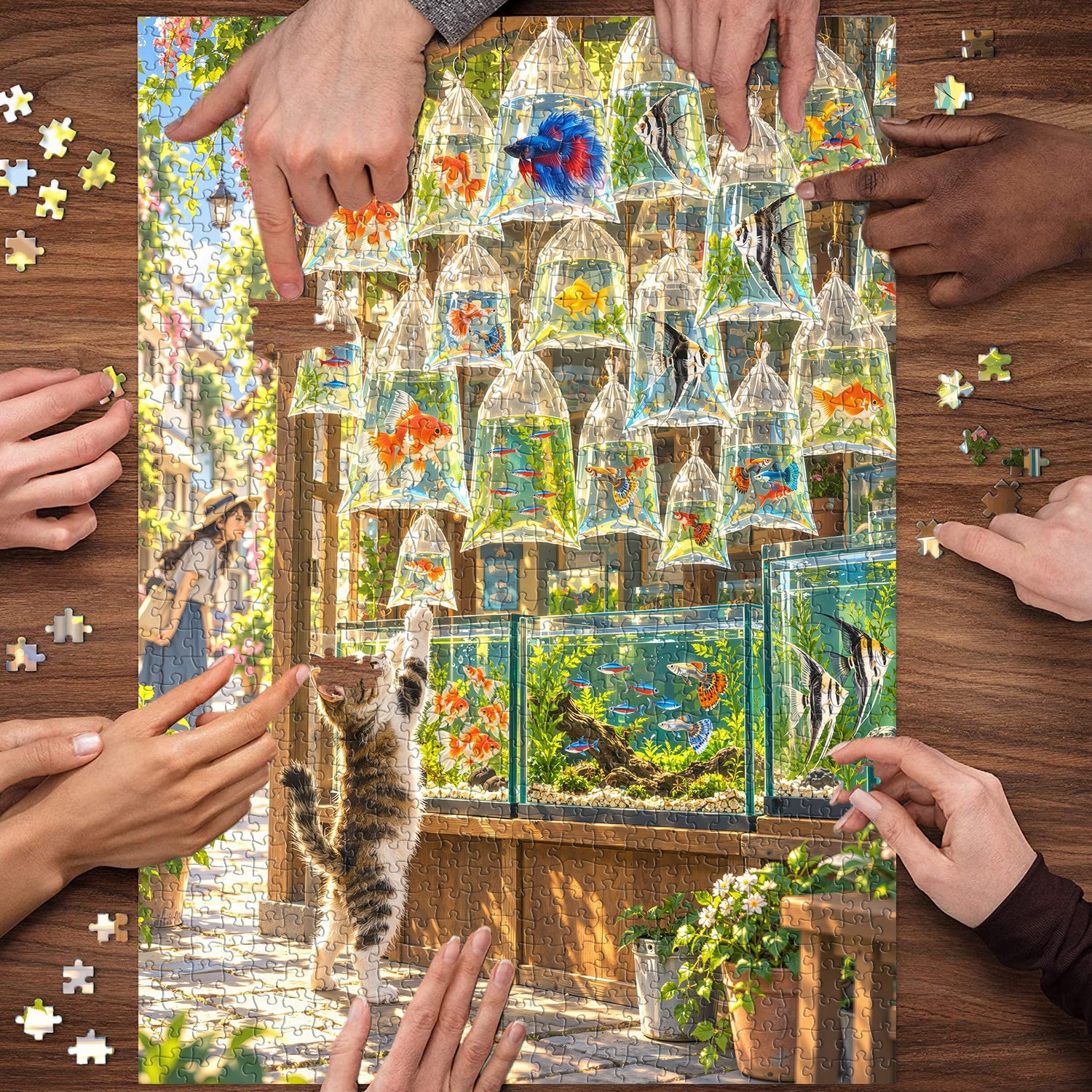 Cat's Fishy Moments Jigsaw Puzzle 1000 Pieces