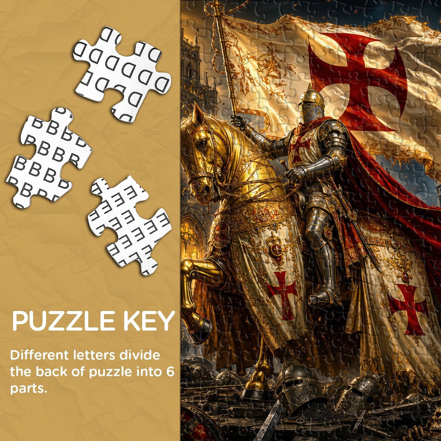 The Golden Crusader Jigsaw Puzzle 1000 Pieces