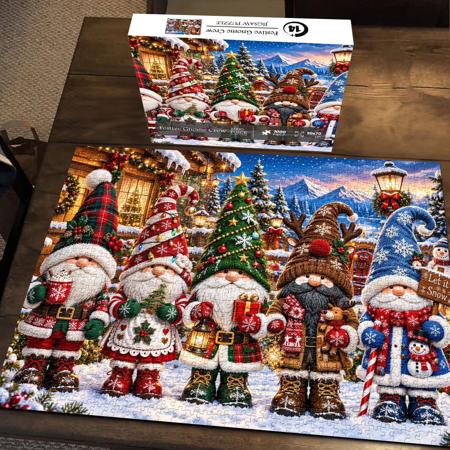 Festive Gnome Crew Jigsaw Puzzle 1000 Piece