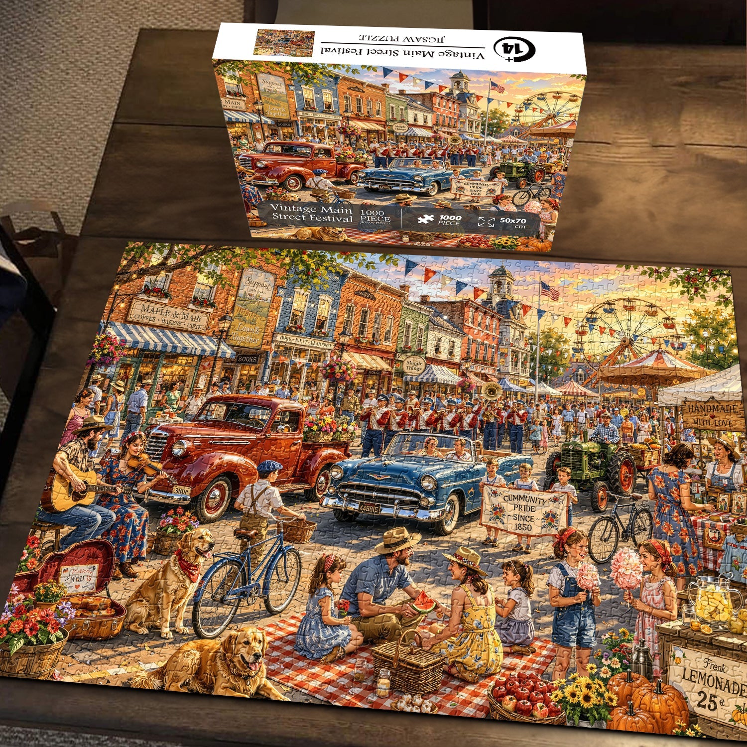 Vintage Main Street Festival Jigsaw Puzzle 1000 Piece