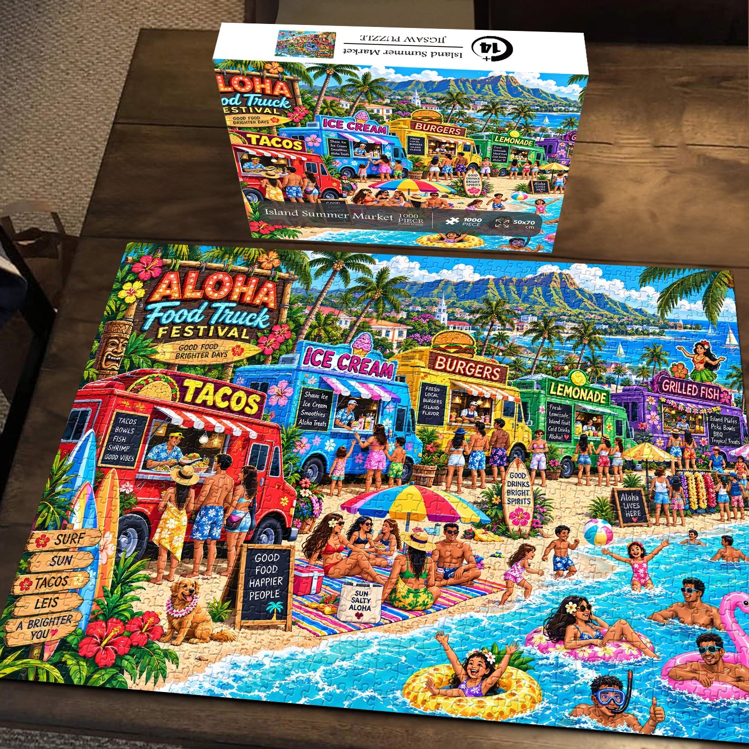 Island Summer Market Jigsaw Puzzle 1000 Piece