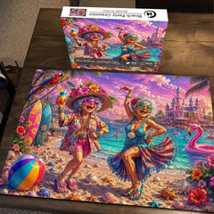 Beach Party Grannies Jigsaw Puzzle 1000 Pieces