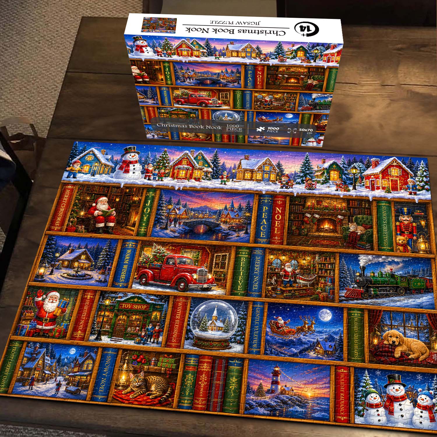 Christmas Book Nook Jigsaw Puzzle 1000 Piece