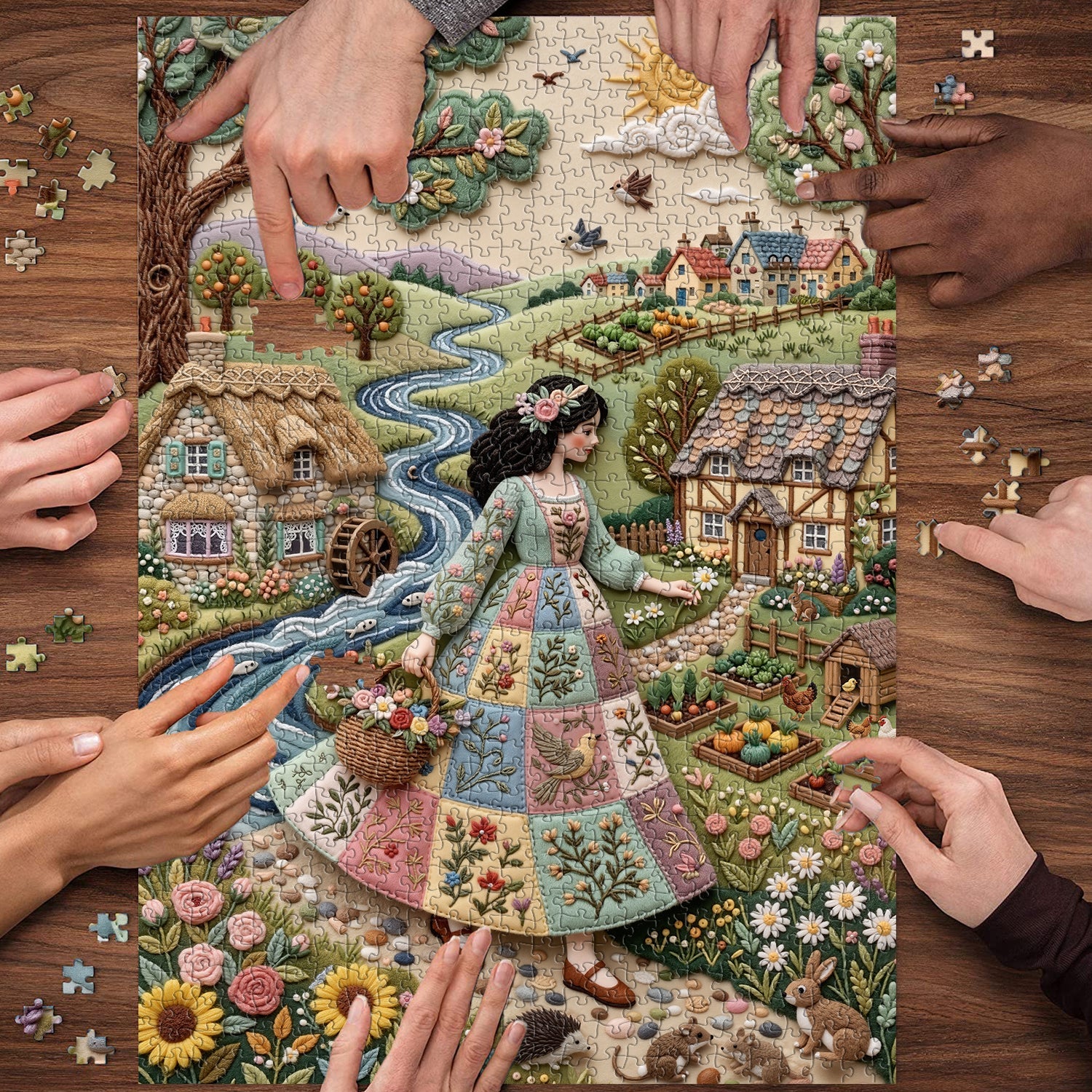 Threaded Fields Jigsaw Puzzle 1000 Pieces