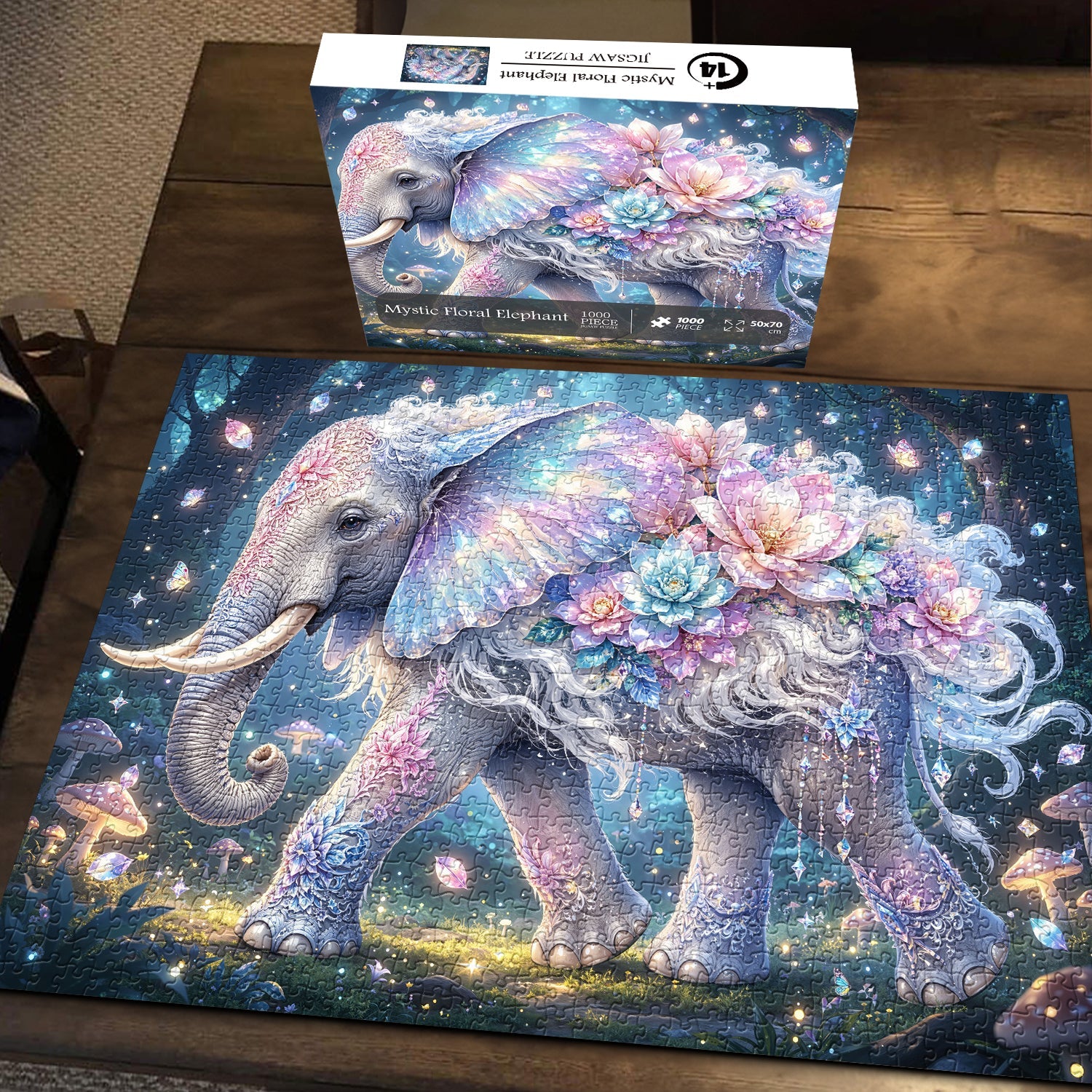 Mystic Floral Elephant Jigsaw Puzzle 1000 Piece
