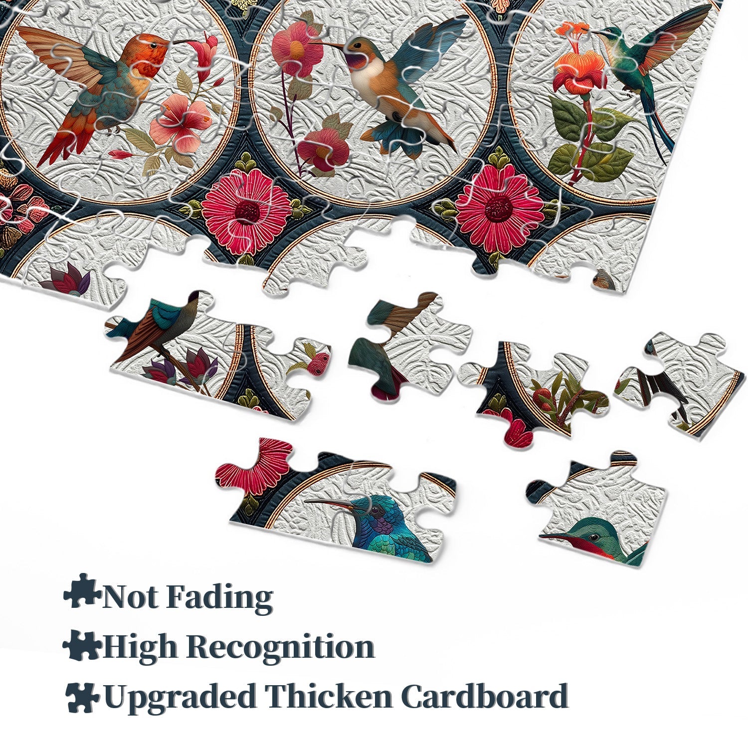 Hummingbirds Among Flowers Jigsaw Puzzle 1000 Pieces