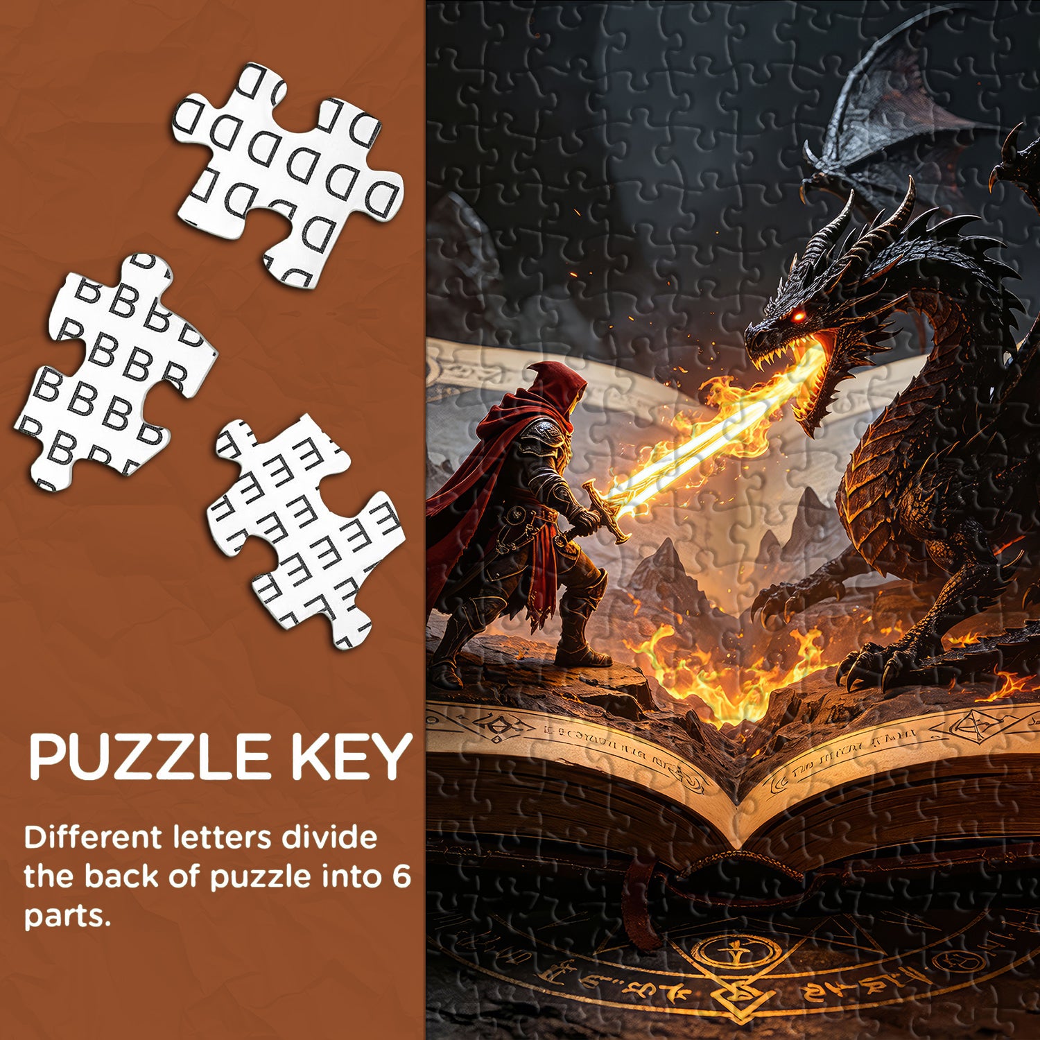 Puzzle de 1000 pièces Dragon & Guerrier