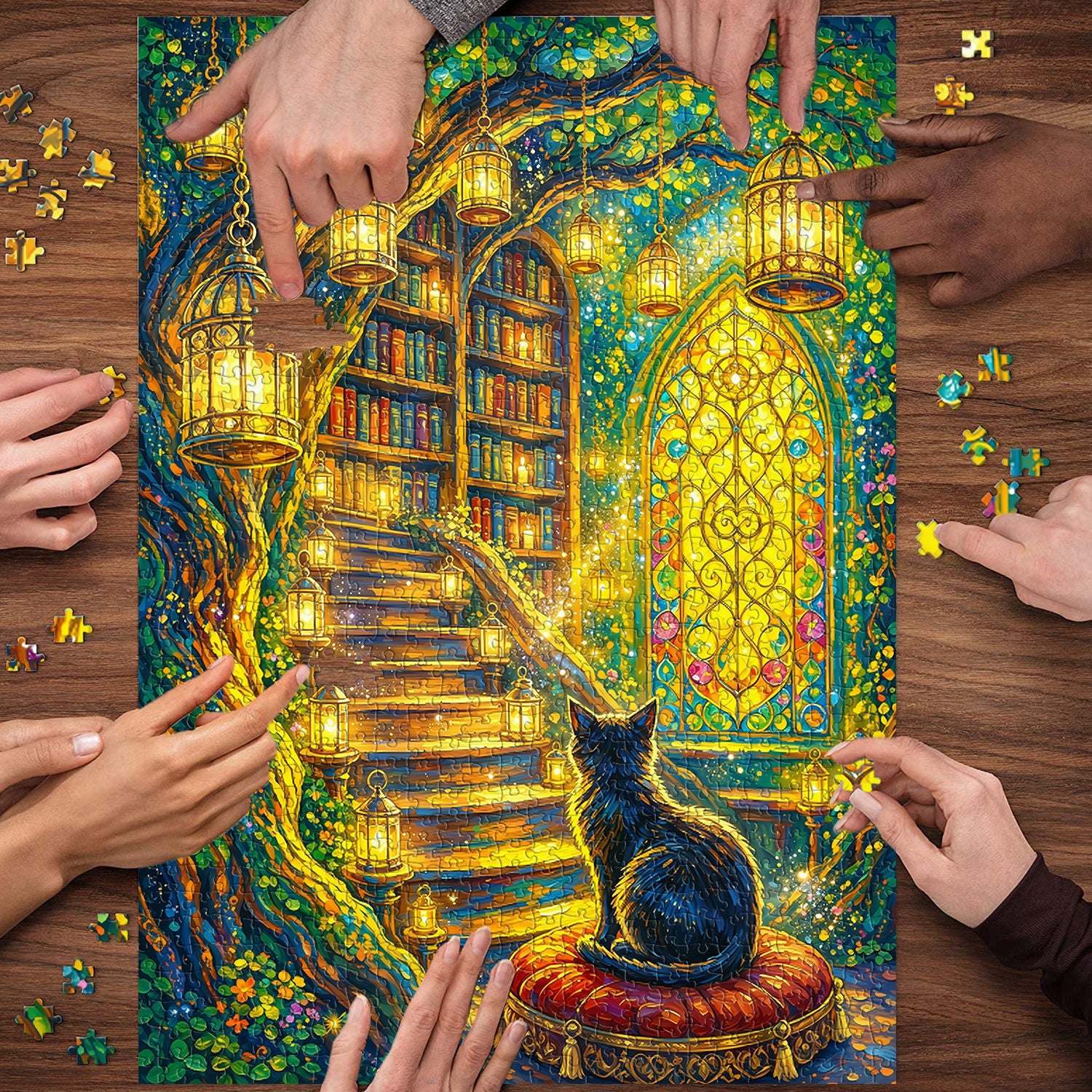 Magic Tree Library Jigsaw Puzzle 1000 Piece