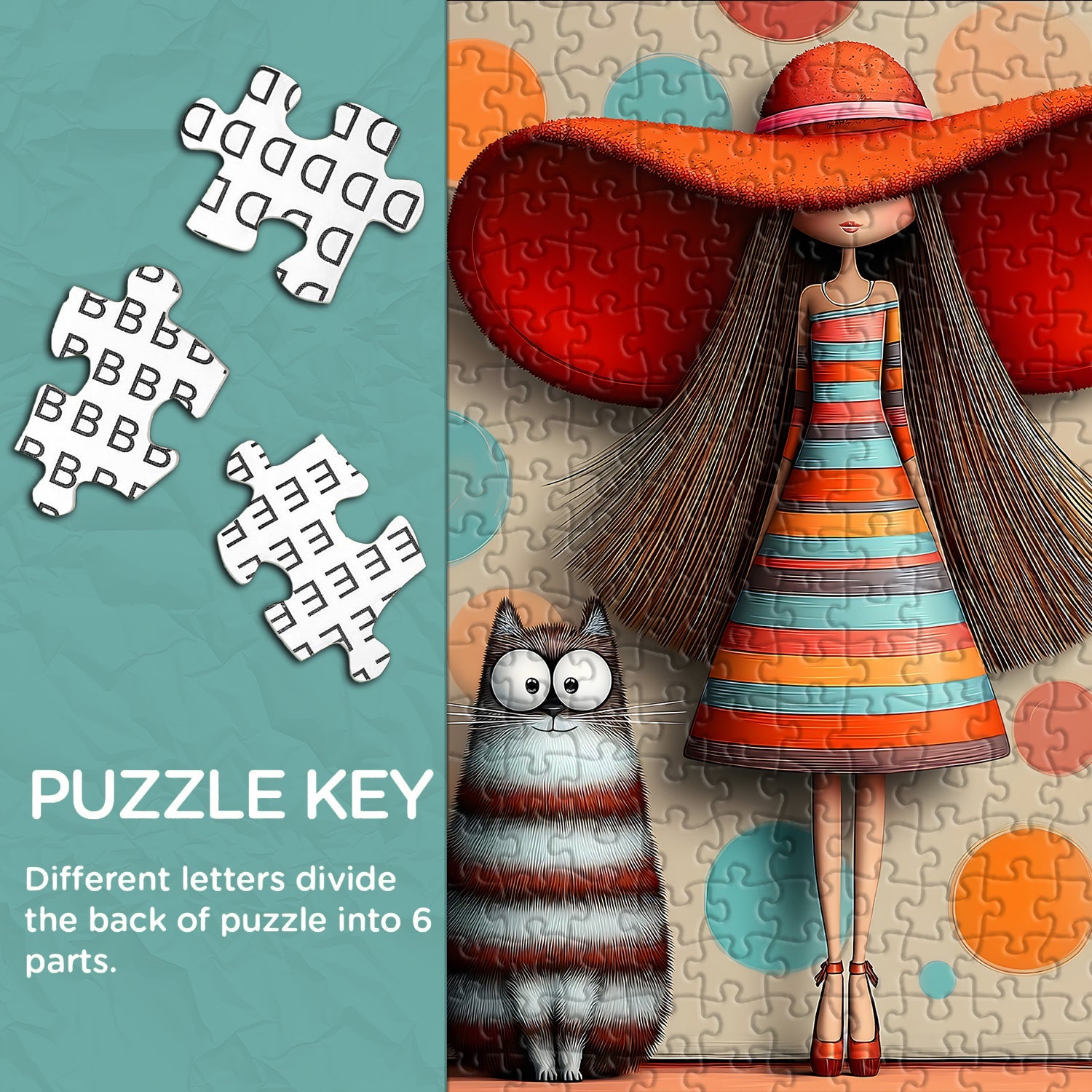 Puzzle 1000 pièces Fille au chapeau rouge