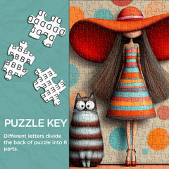 Puzzle 1000 pièces Fille au chapeau rouge