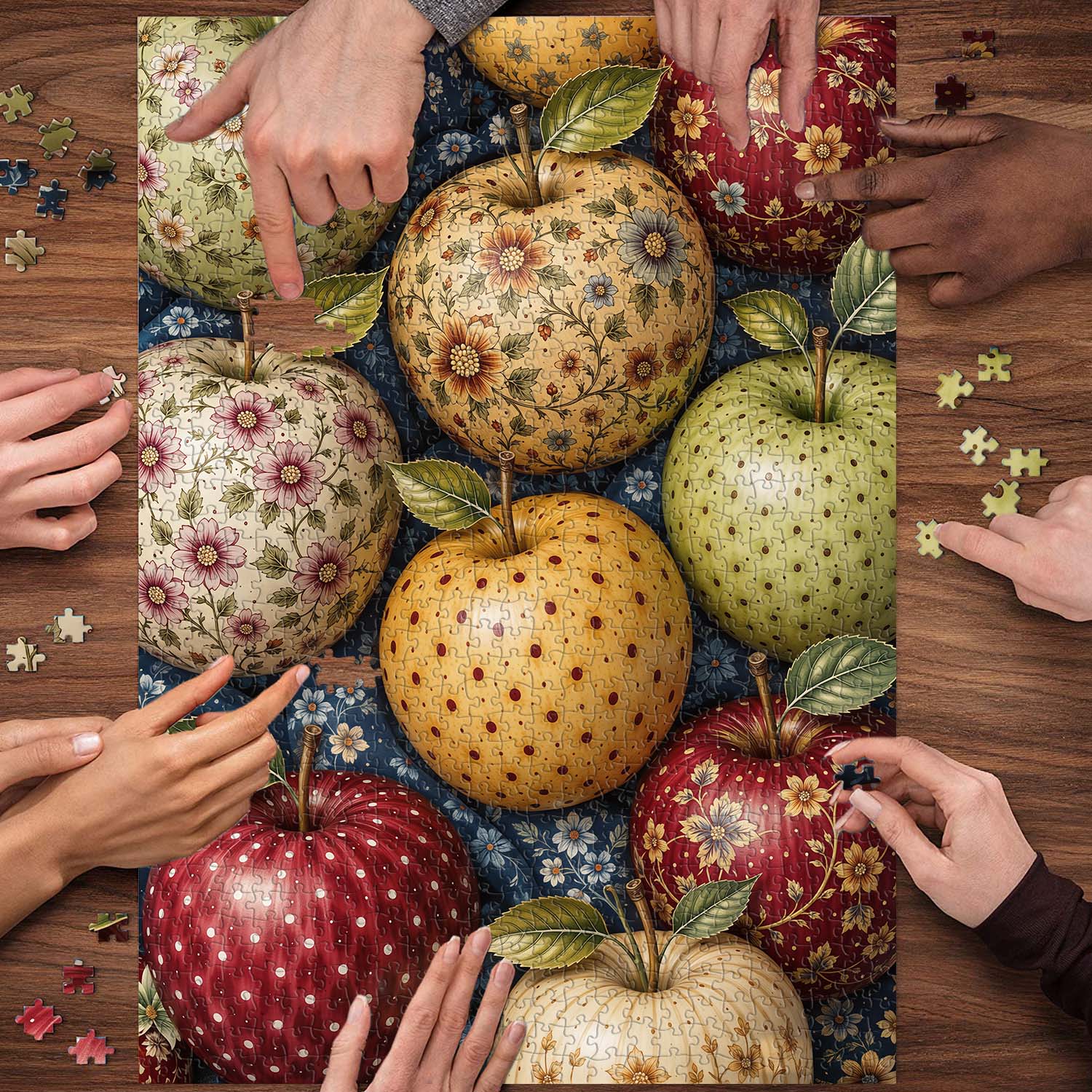 Floral Carved Apples Jigsaw Puzzle 1000 Piece