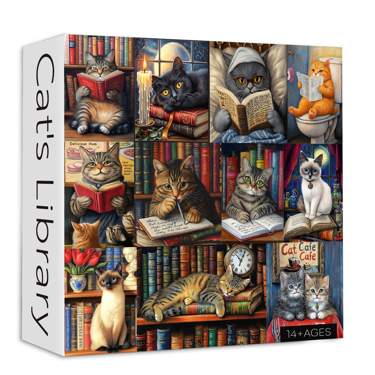 Cat's Library Jigsaw Puzzles 1000 Pieces
