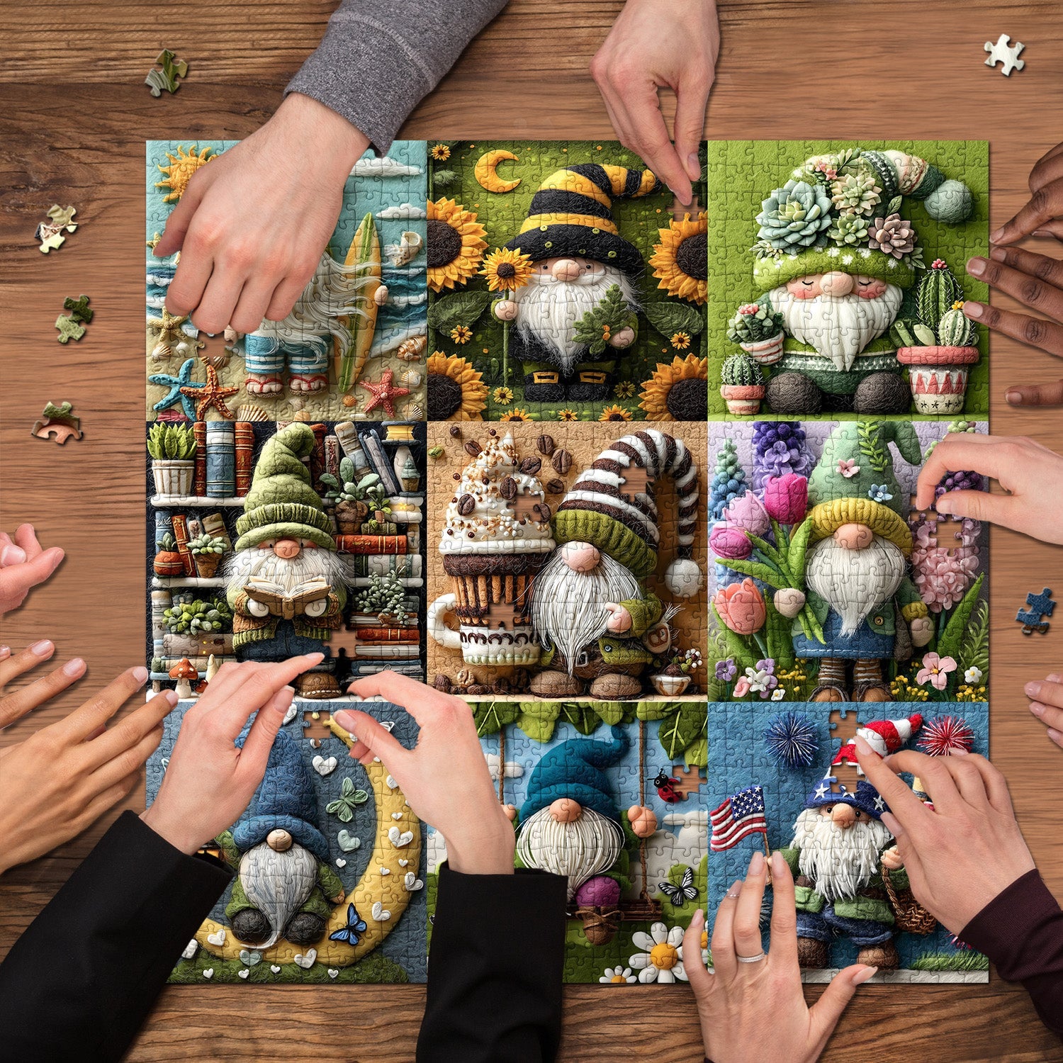 Joyful Gnome Jigsaw Puzzle 1000 Pieces