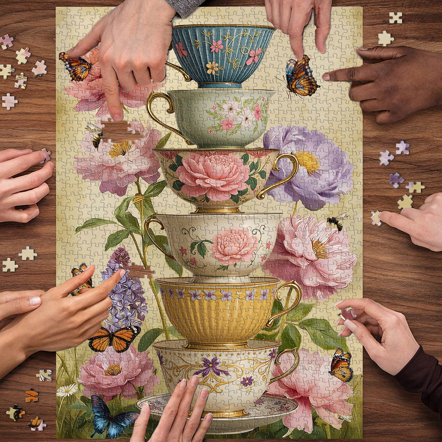 Puzzle de 1000 pièces Fleurs dans une tasse