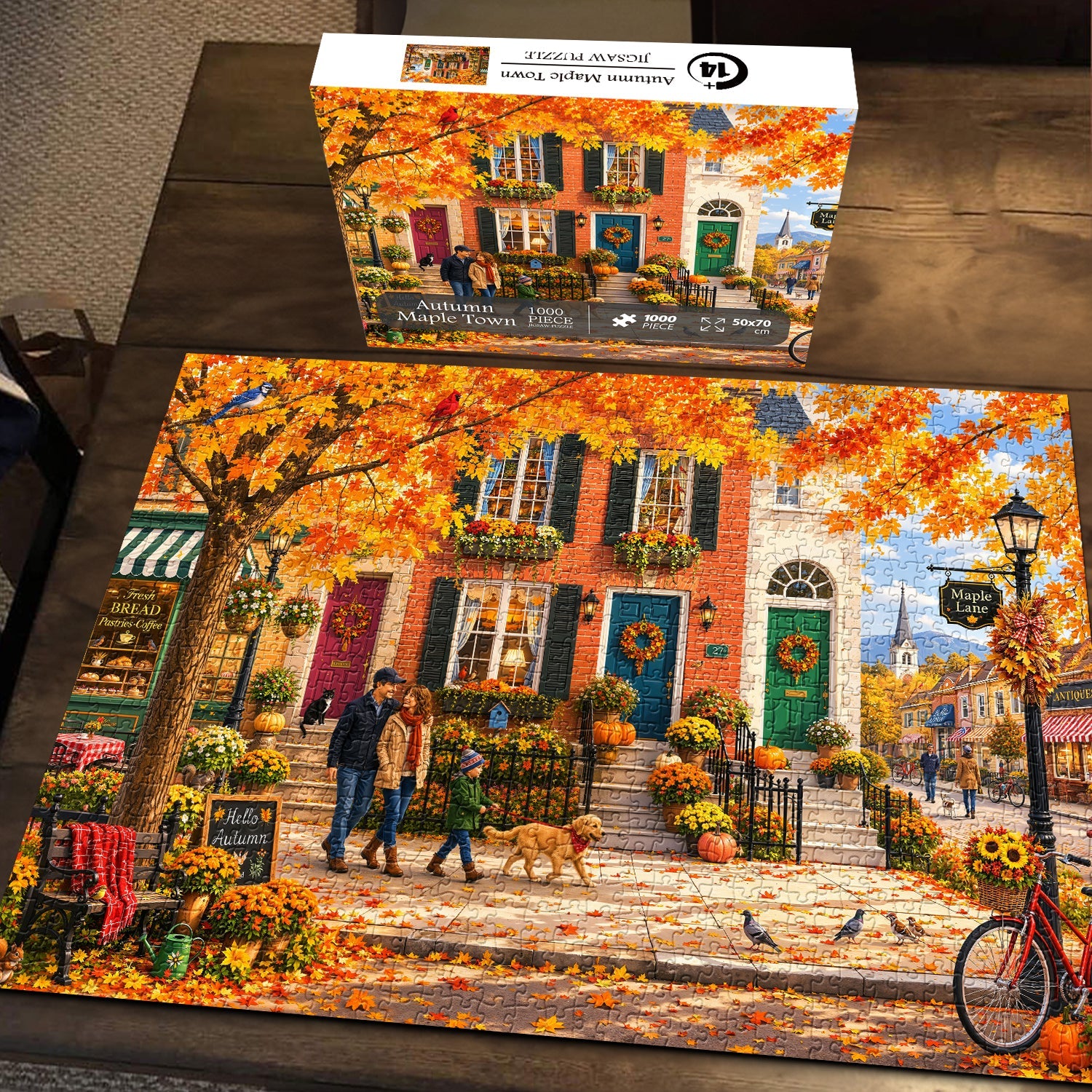 Autumn Maple Town Jigsaw Puzzle 1000 Piece