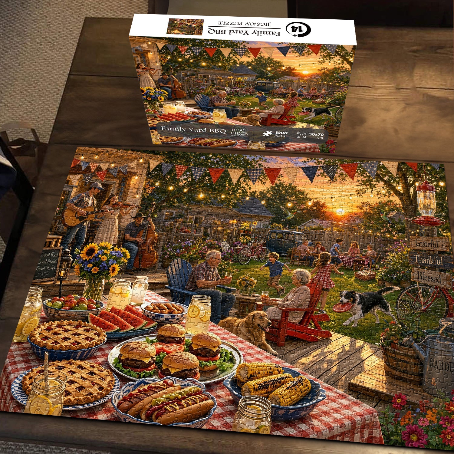 Family Yard BBQ Jigsaw Puzzle 1000 Piece