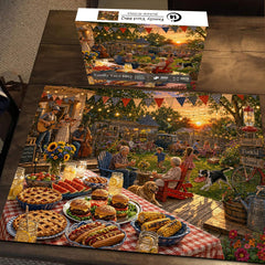 Family Yard BBQ Jigsaw Puzzle 1000 Piece