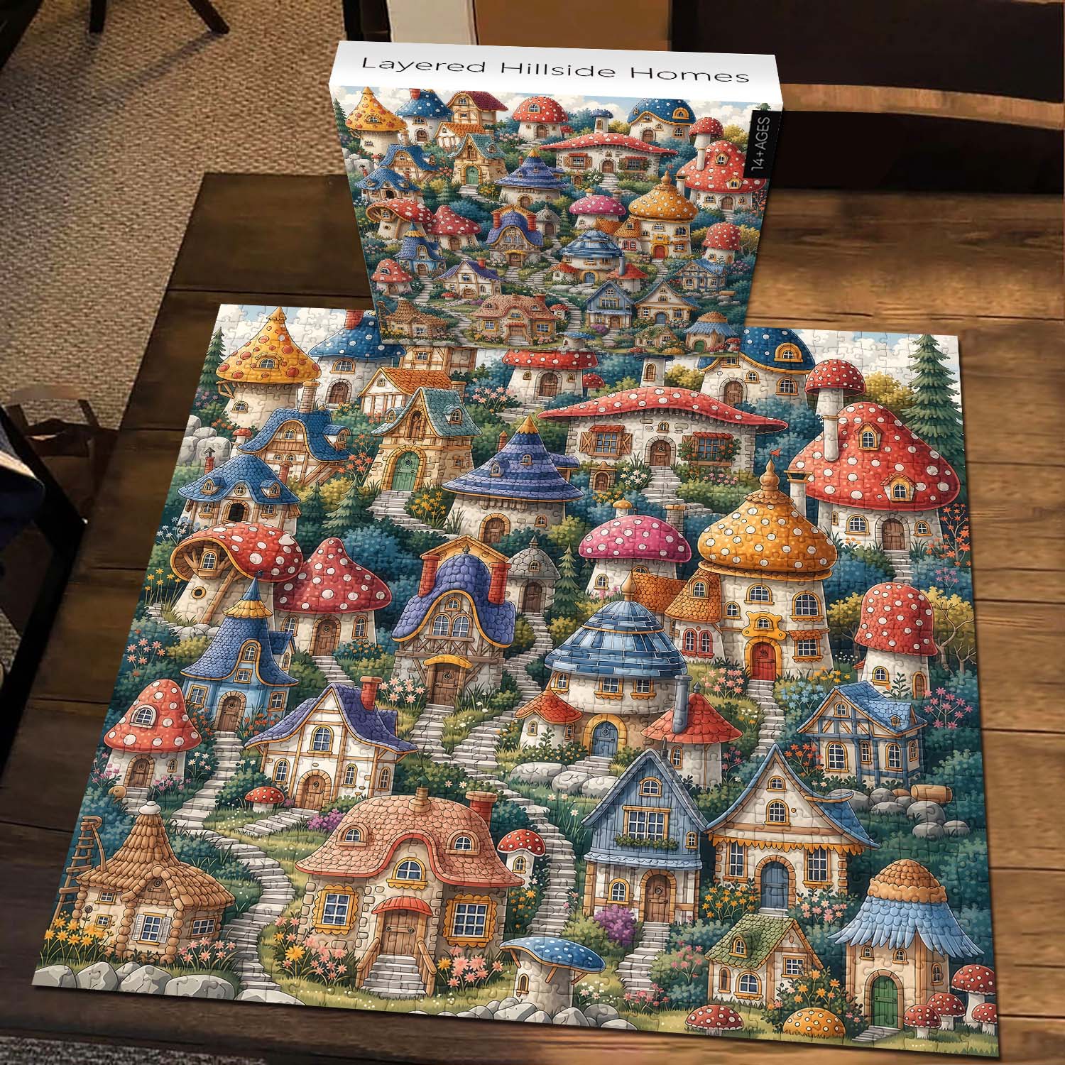 Layered Hillside Homes Jigsaw Puzzle 1000 Piece