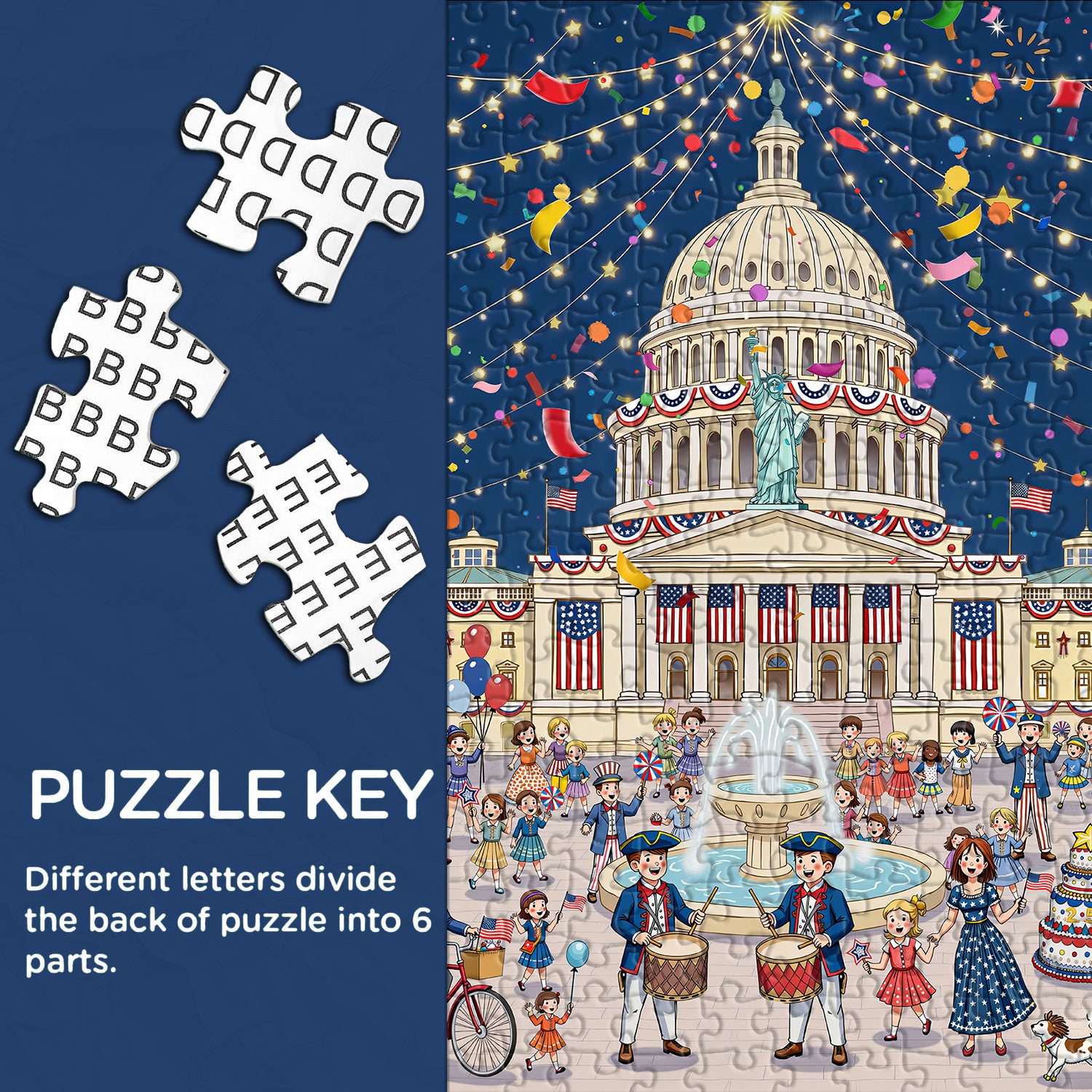 Puzzle de 1000 pièces Feux d'artifice et liberté