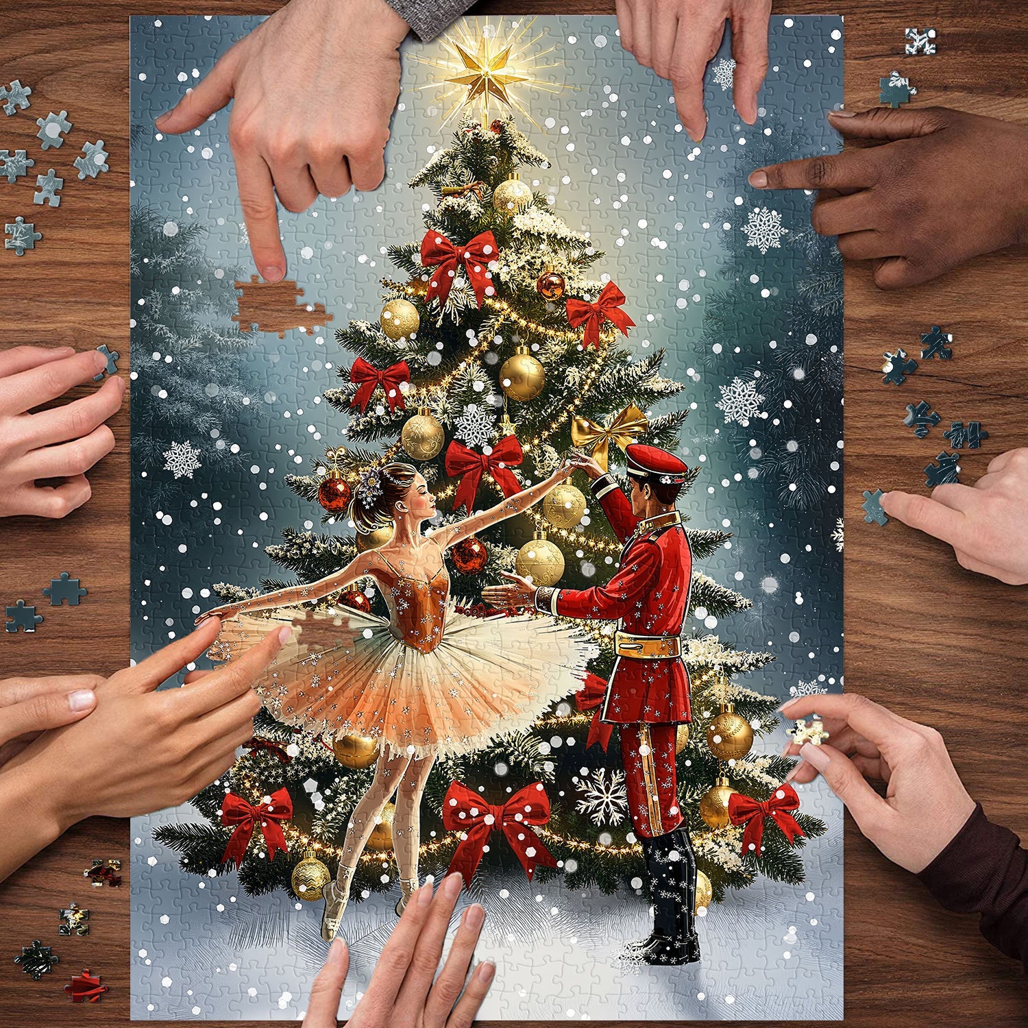 Starry Christmas Dance Jigsaw Puzzle 1000 Pieces
