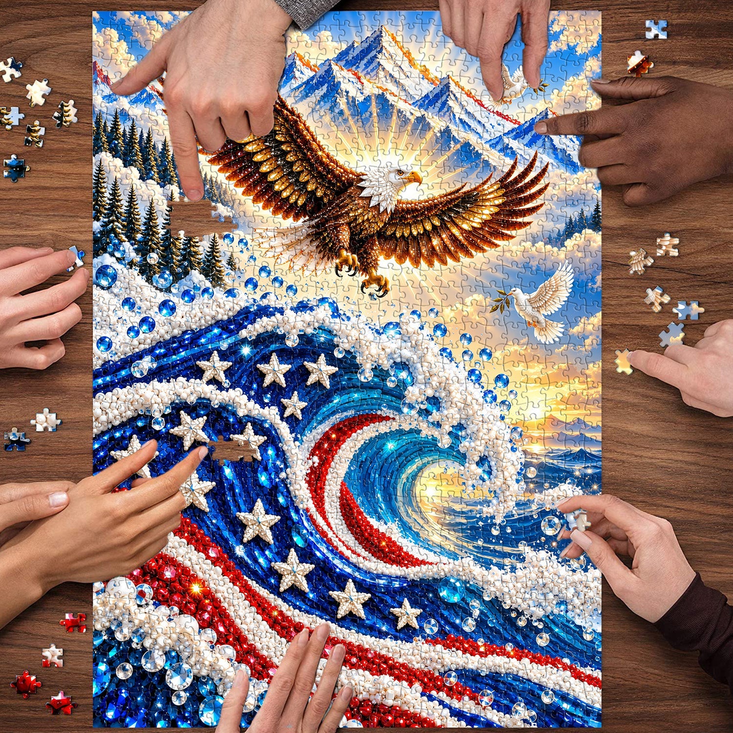 Wave of Freedom ＆ Peace Jigsaw Puzzle 1000 Pieces