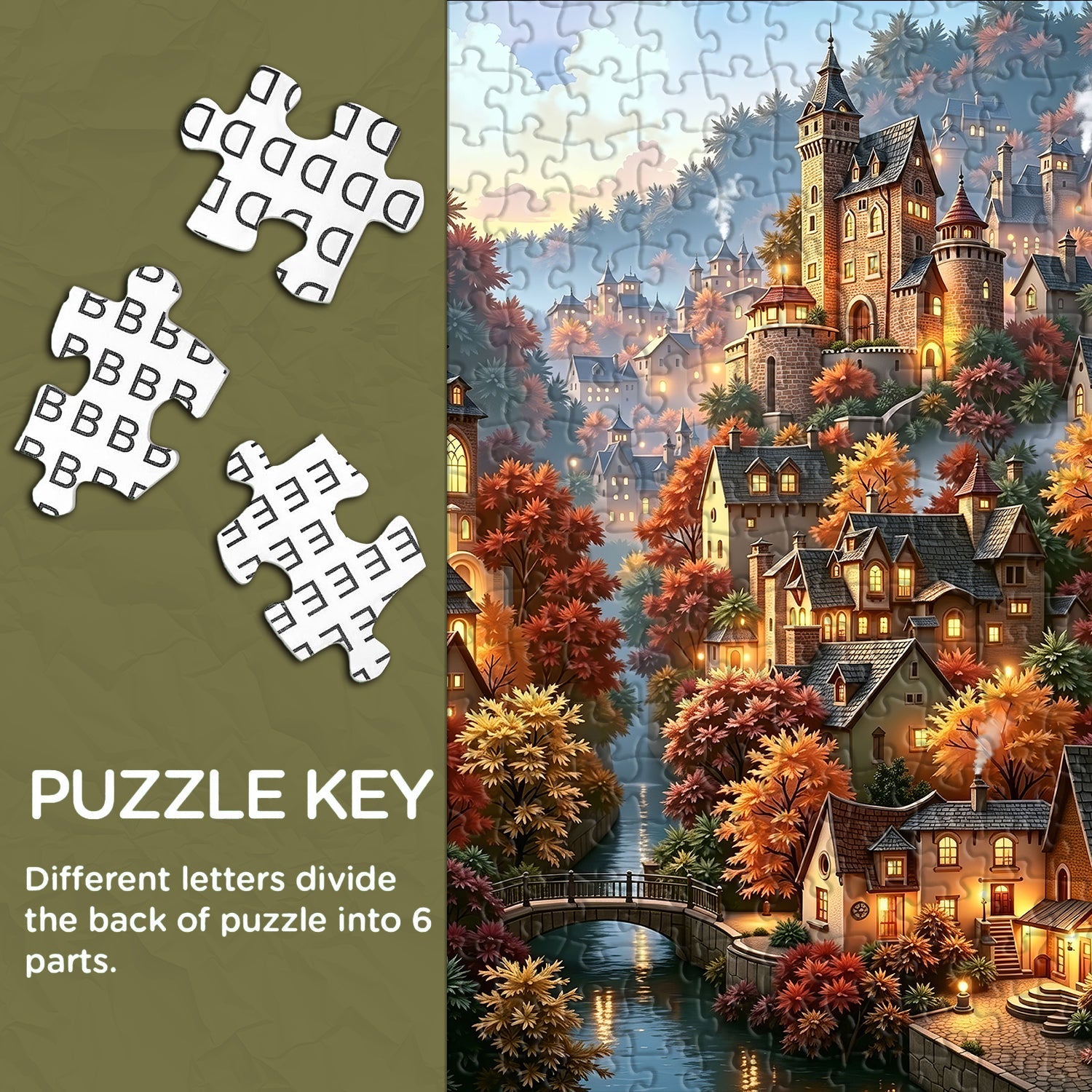 Puzzle de 1000 pièces - Hameau de montagne en automne