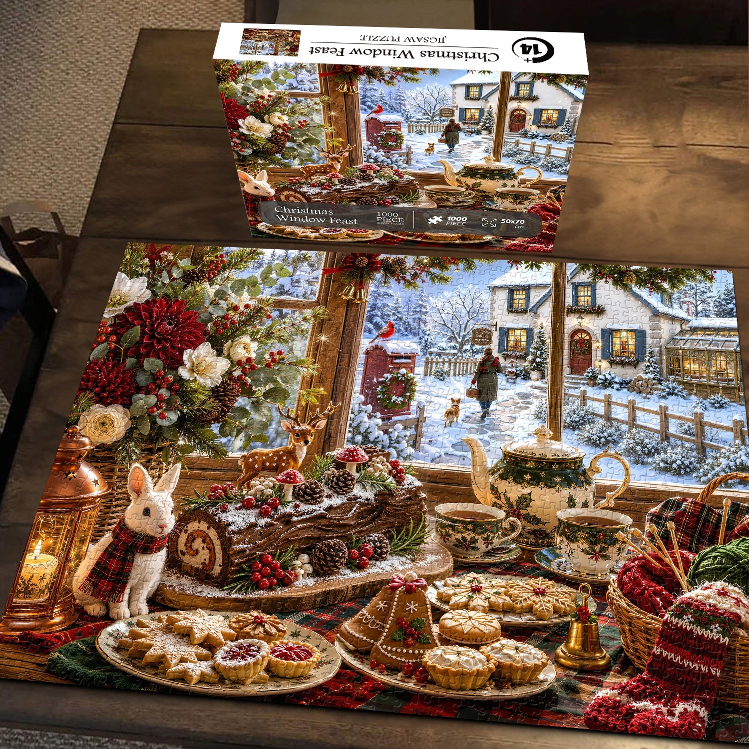 Christmas Window Feast Jigsaw Puzzle 1000 Pieces