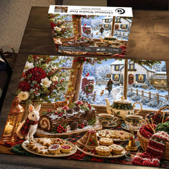 Christmas Window Feast Jigsaw Puzzle 1000 Pieces