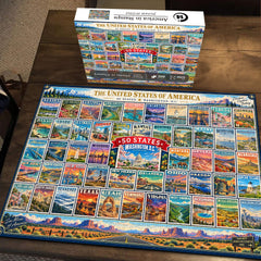 America in Stamps Jigsaw Puzzle 1000 Pieces