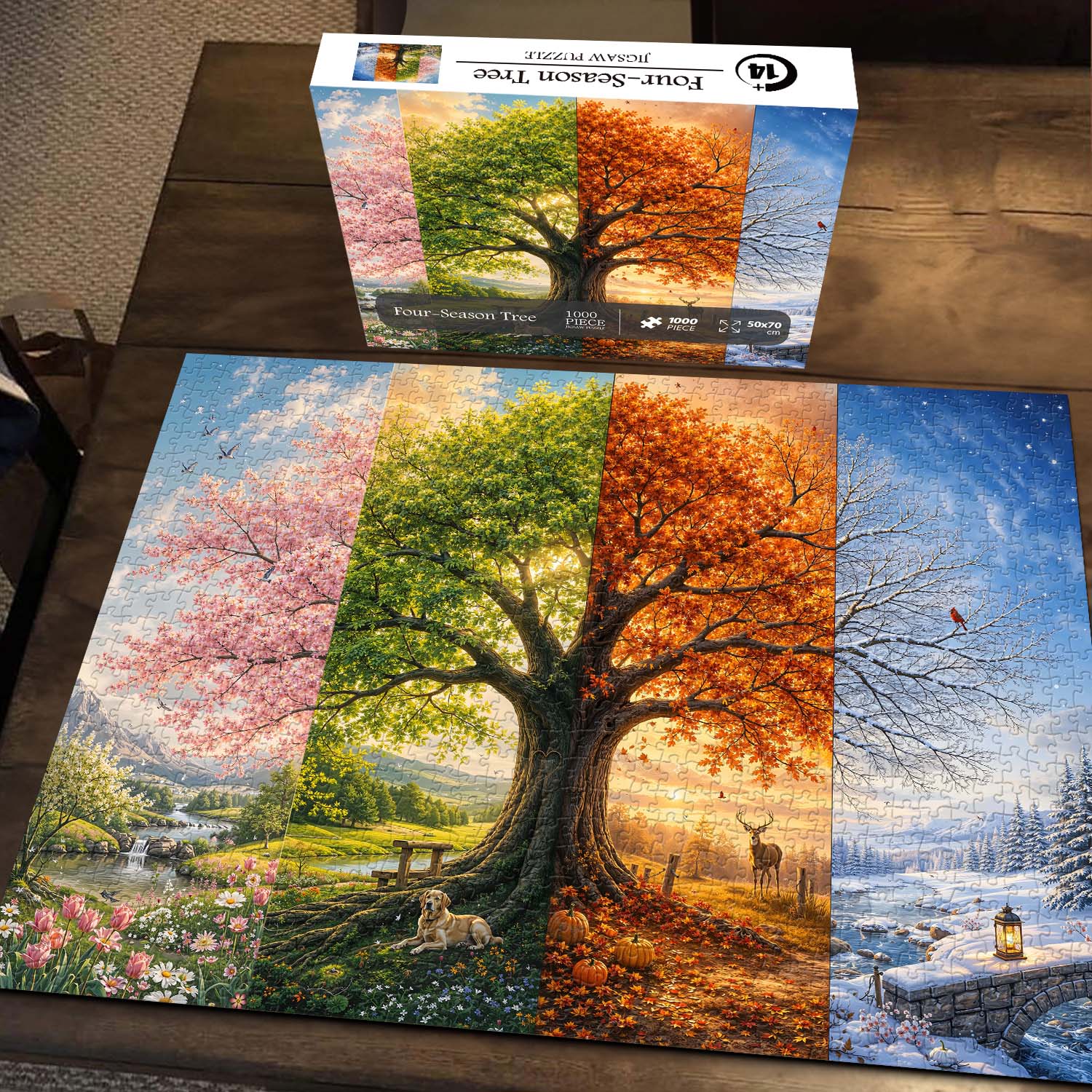 Four-Season Tree Jigsaw Puzzle 1000 Piece