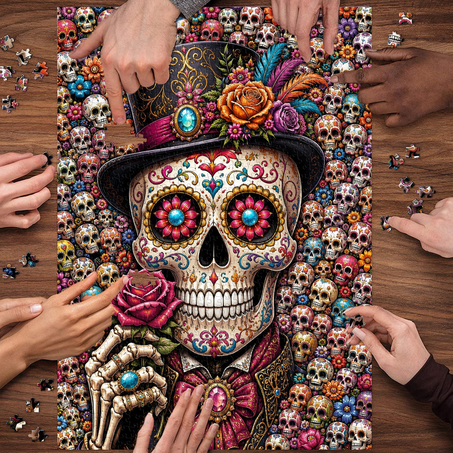 Sugar‑Skull Gentleman Jigsaw Puzzle 1000 Piece