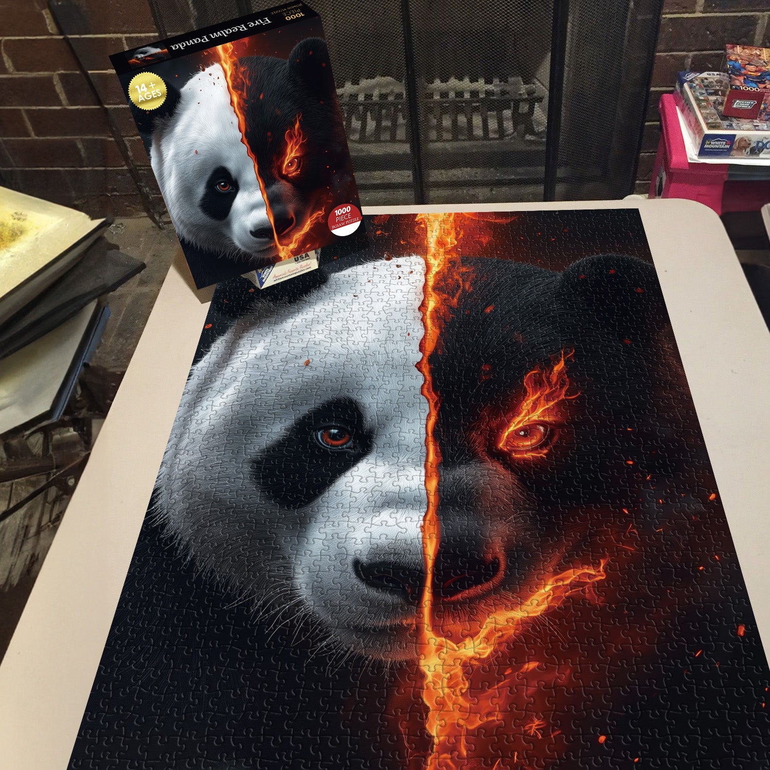 Fire Realm Panda Jigsaw Puzzles 1000 Pieces