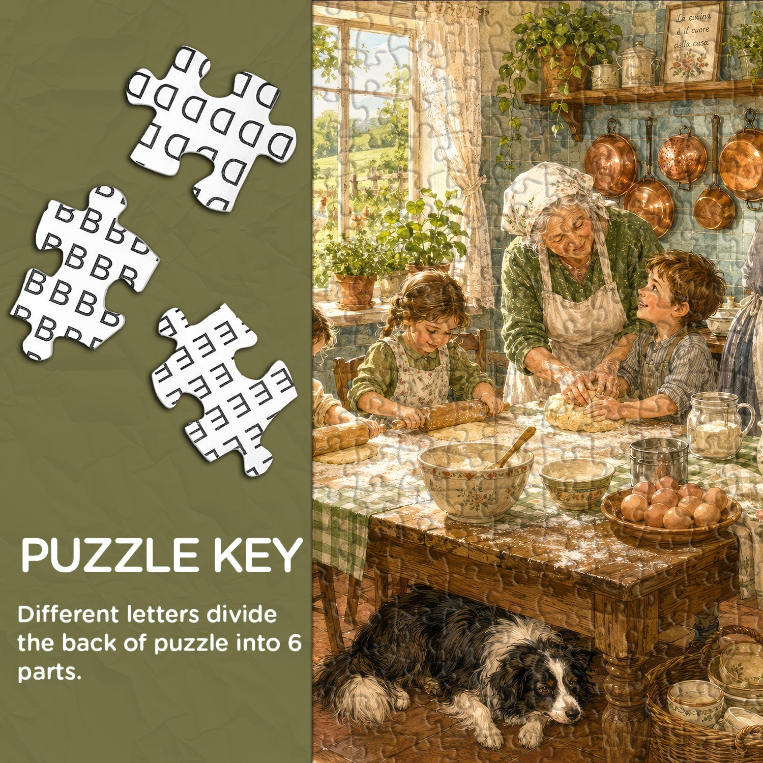 Grandma's Baking Lesson Jigsaw Puzzle 1000 Piece