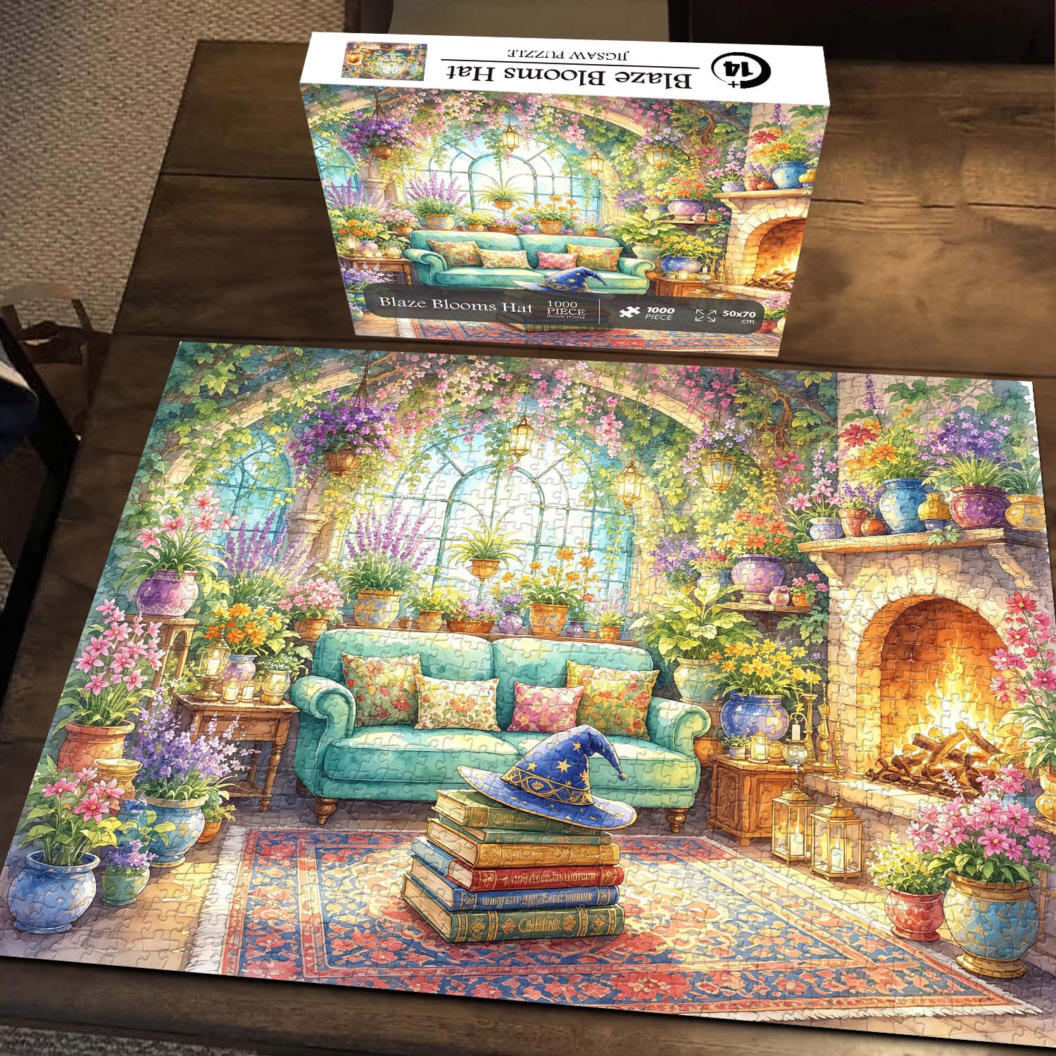 Blaze Blooms Hat Jigsaw Puzzle 1000 Piece