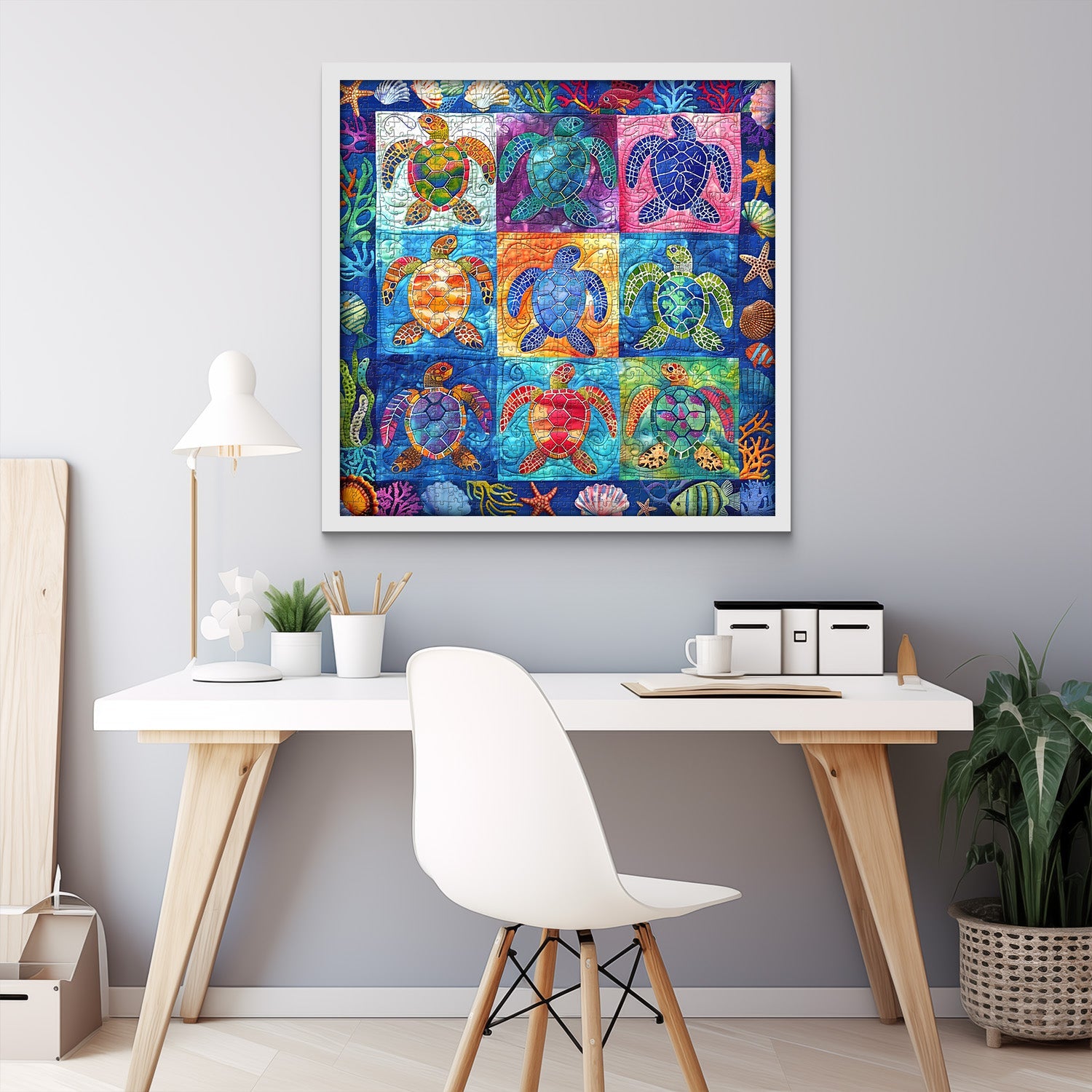Colorful Ocean Turtles Jigsaw Puzzle 1000 Piece