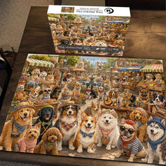 Dog Market Day Jigsaw Puzzle 1000 Piece