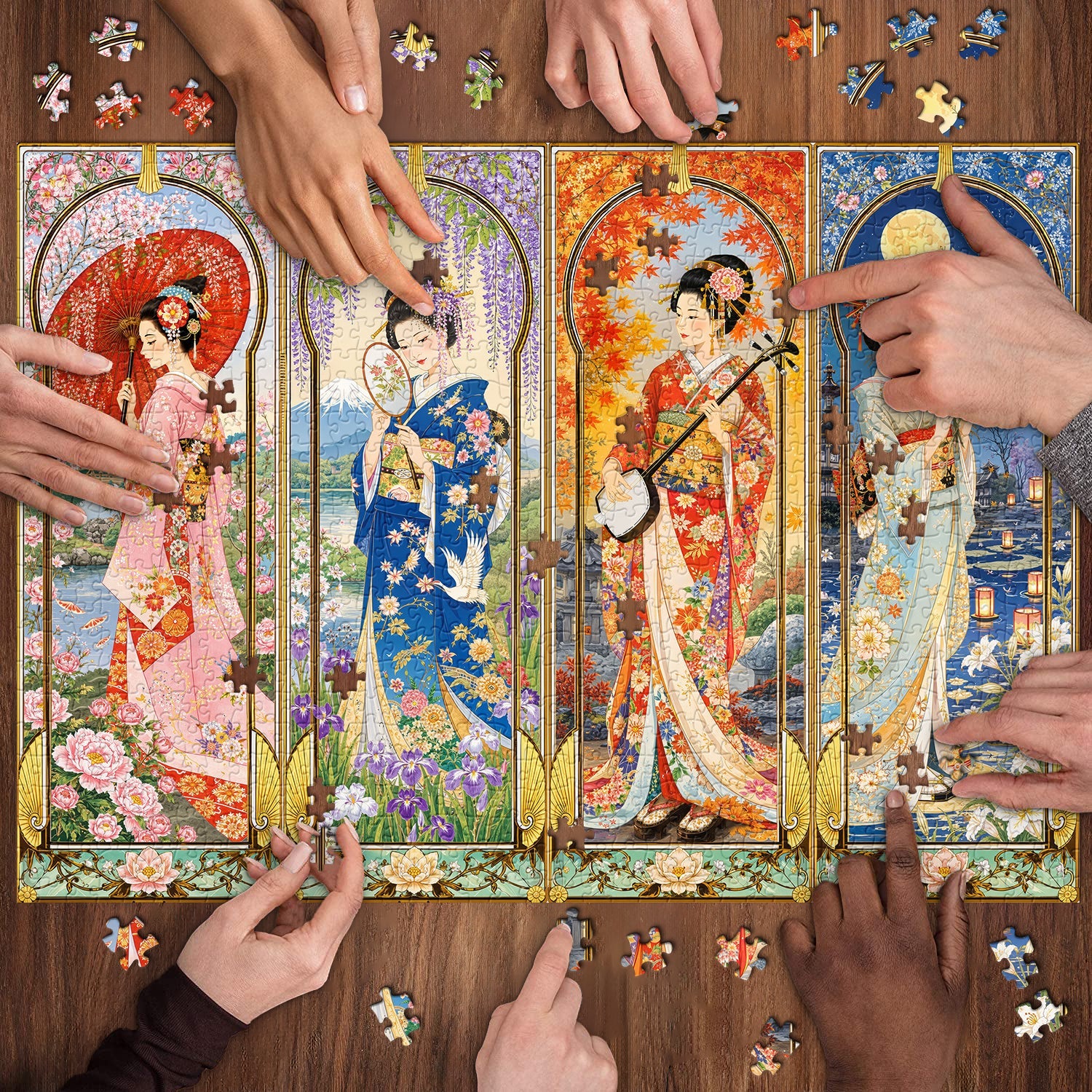 Four‑Season Maidens Jigsaw Puzzle 1000 Piece