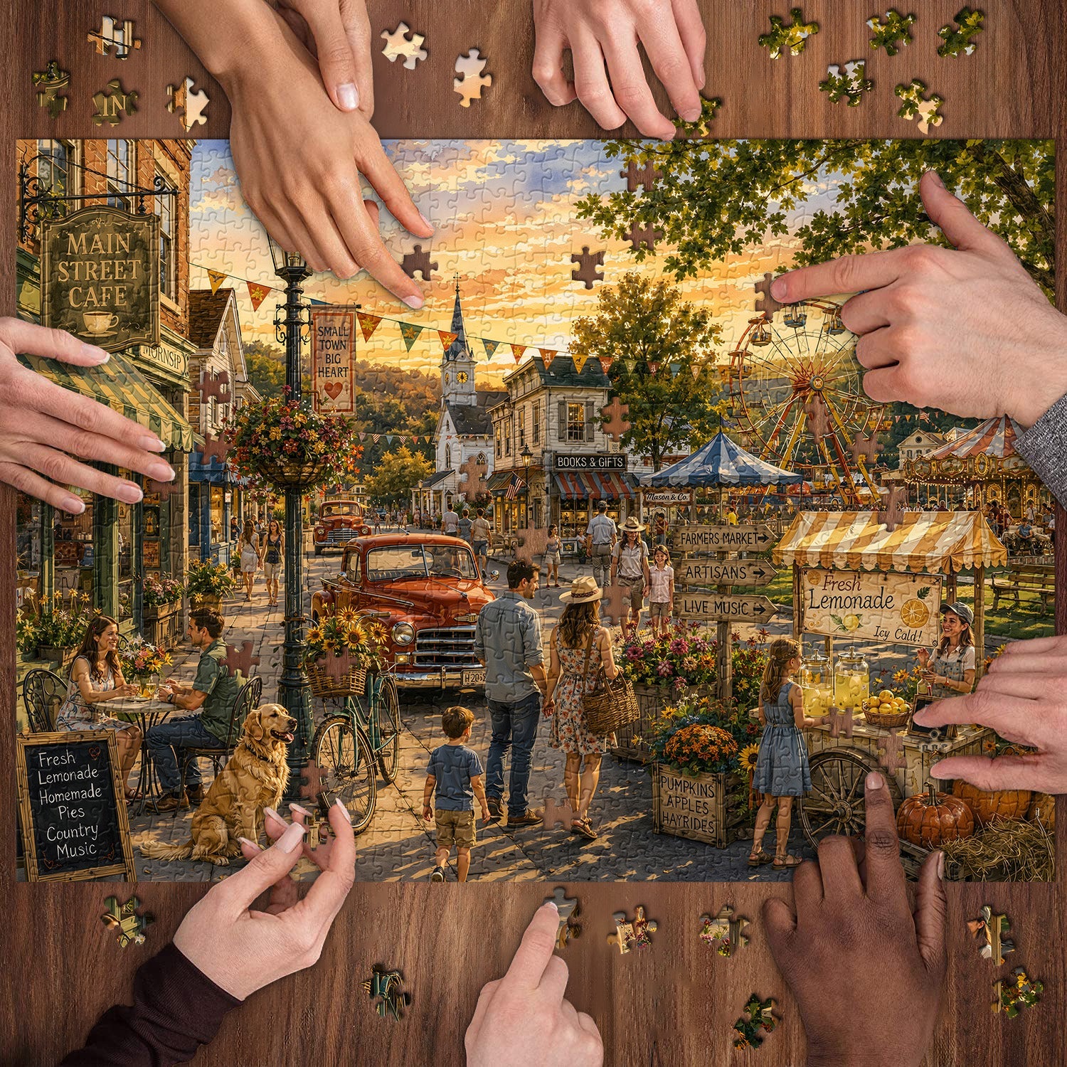Small Town Fair Jigsaw Puzzle 1000 Piece
