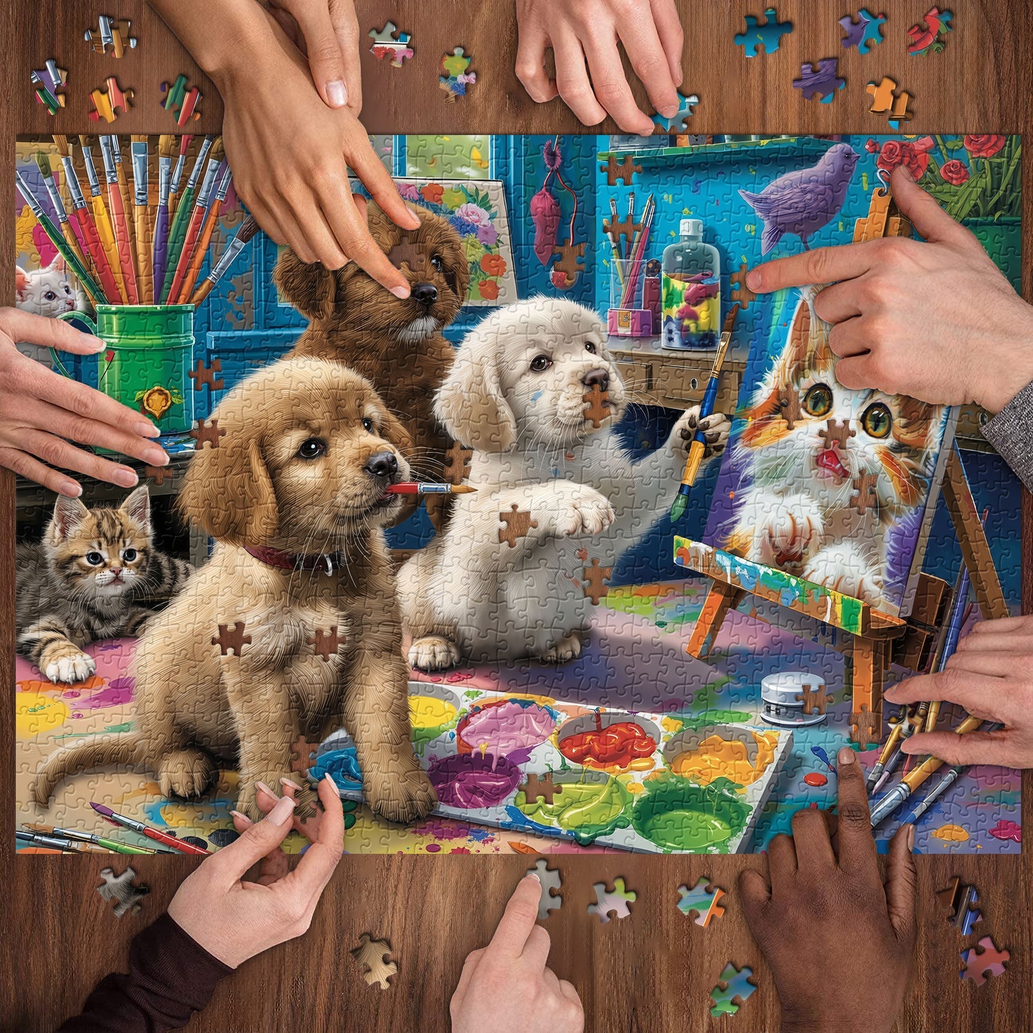 Cute Pet Art StudioJigsaw Puzzle 1000 Pieces