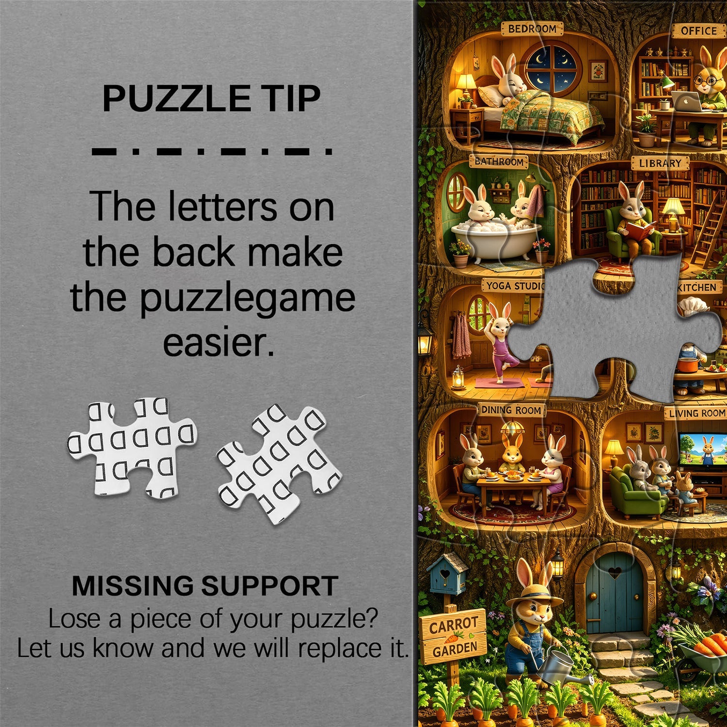 Rabbit Treehouse Jigsaw Puzzle 1000 Piece