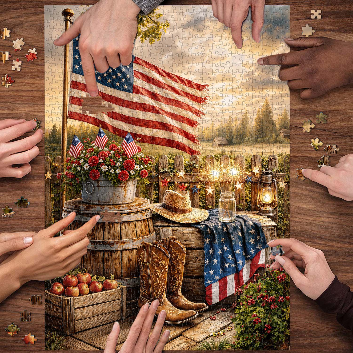 Americana Sunset Jigsaw Puzzle 1000 Piece