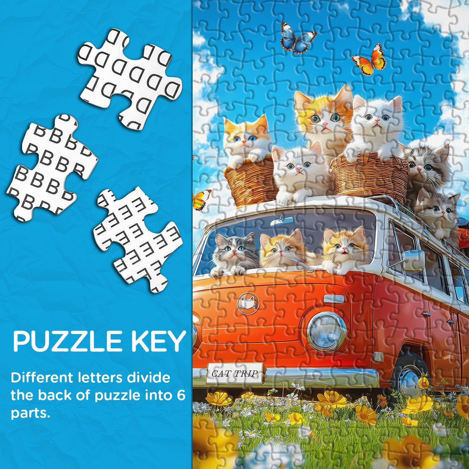 Puzzle 1000 Pièces — Chat en Balade au Soleil