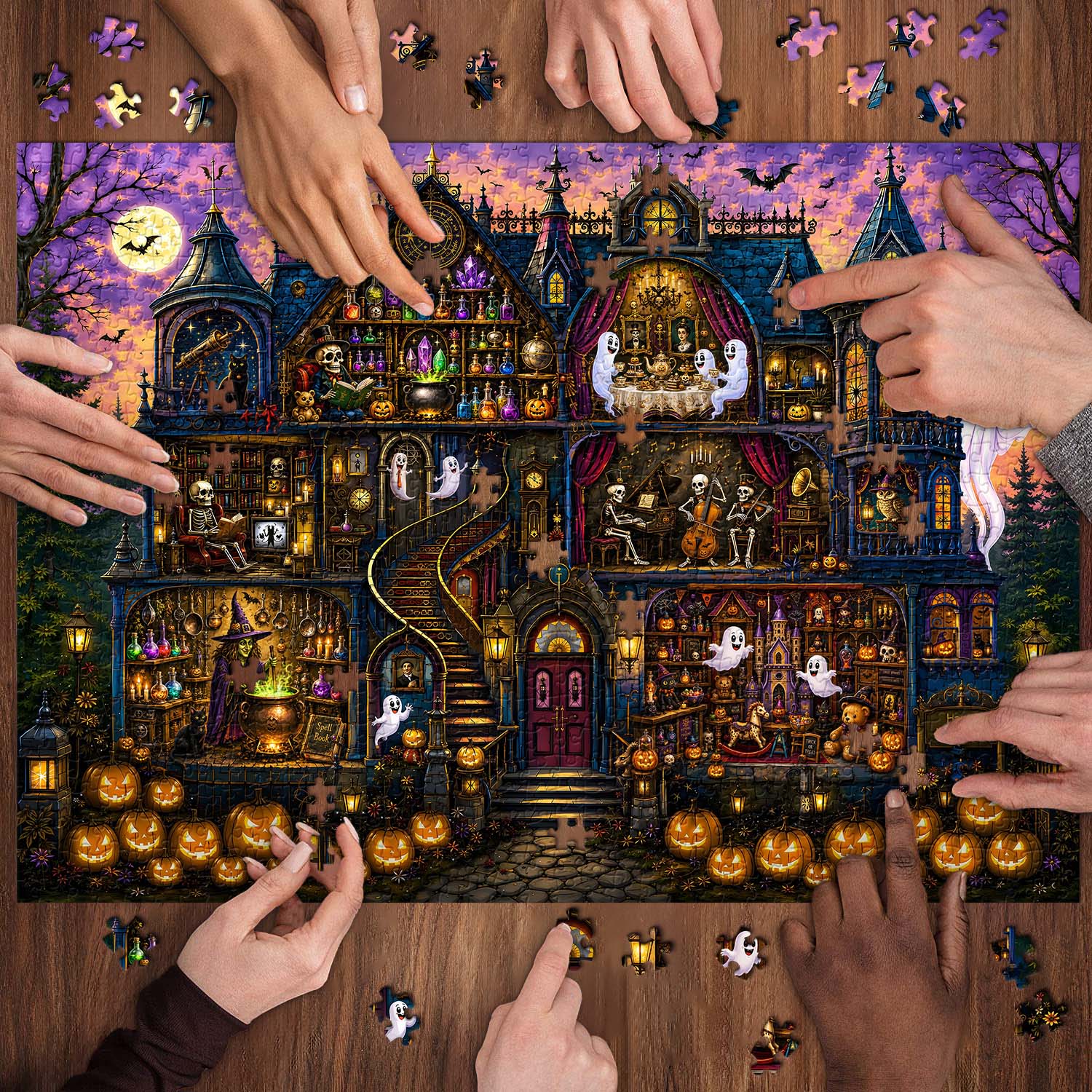 Halloween Carnival Mansion Jigsaw Puzzle 1000 Pieces