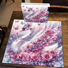 Diamond Rose Swan Jigsaw Puzzle 1000 Pieces