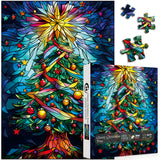 Glassy Christmas Tree Jigsaw Puzzle 1000 Pieces