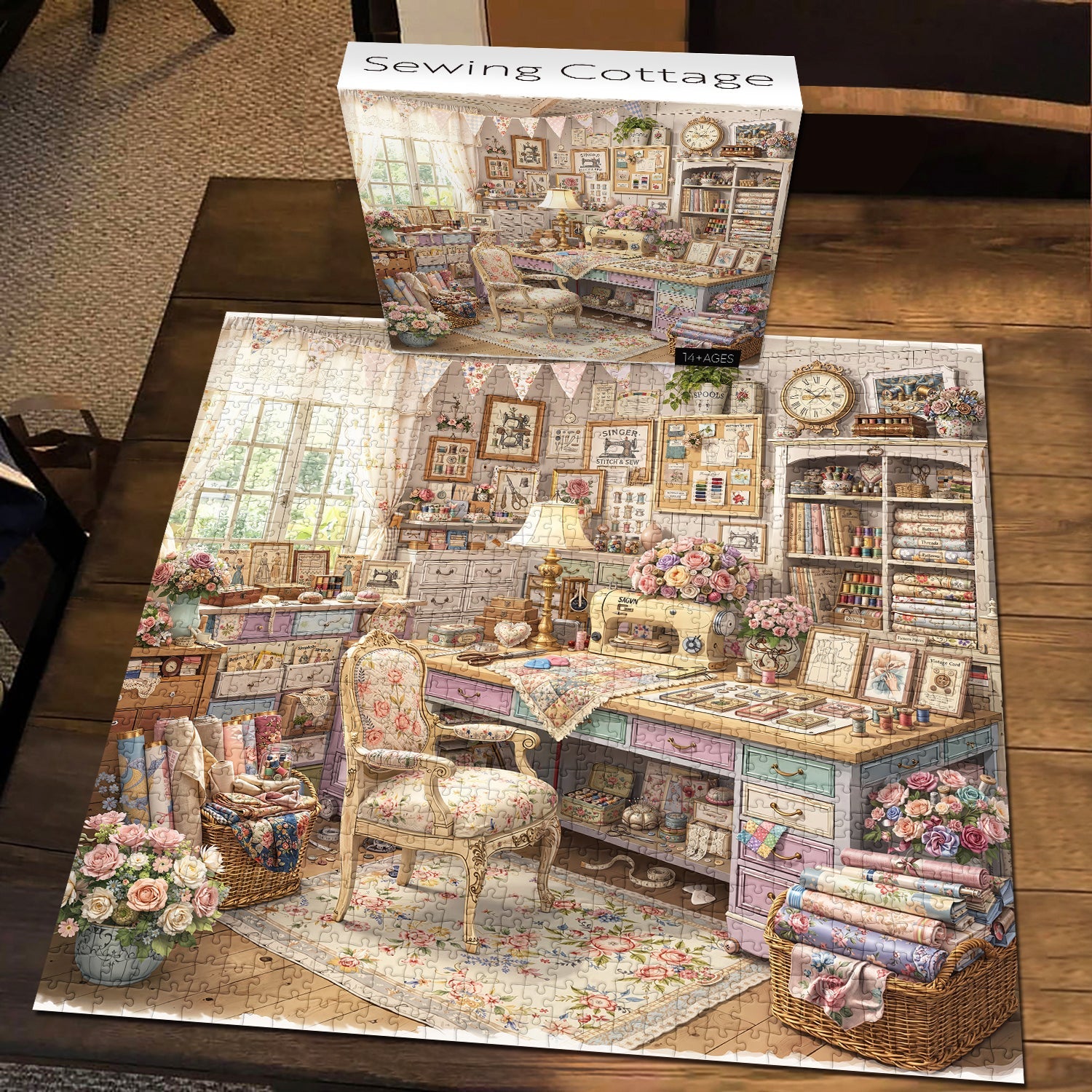 Sewing Cottage Jigsaw Puzzle 1000 Piece