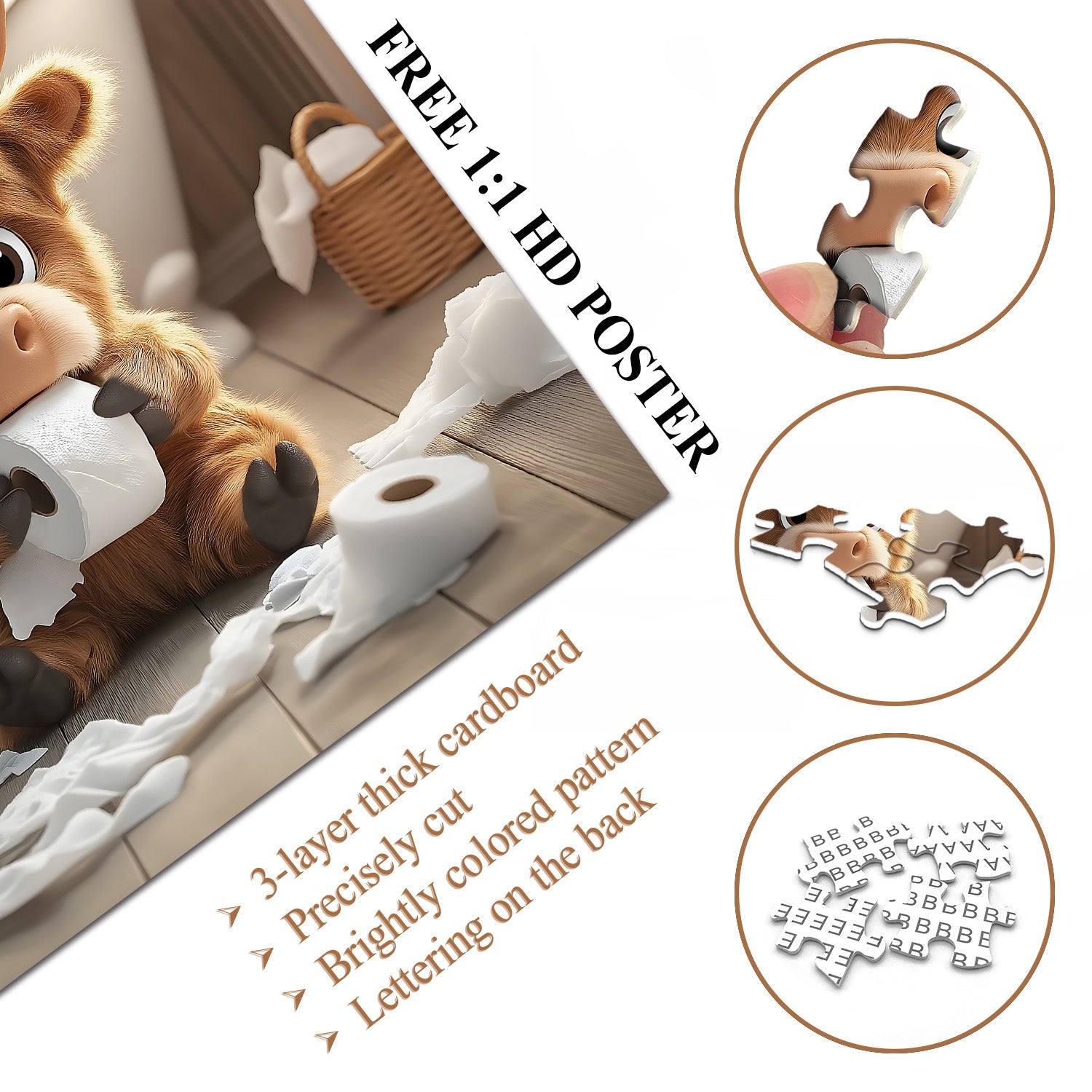 Bathroom Calf Jigsaw Puzzle 1000 Pieces