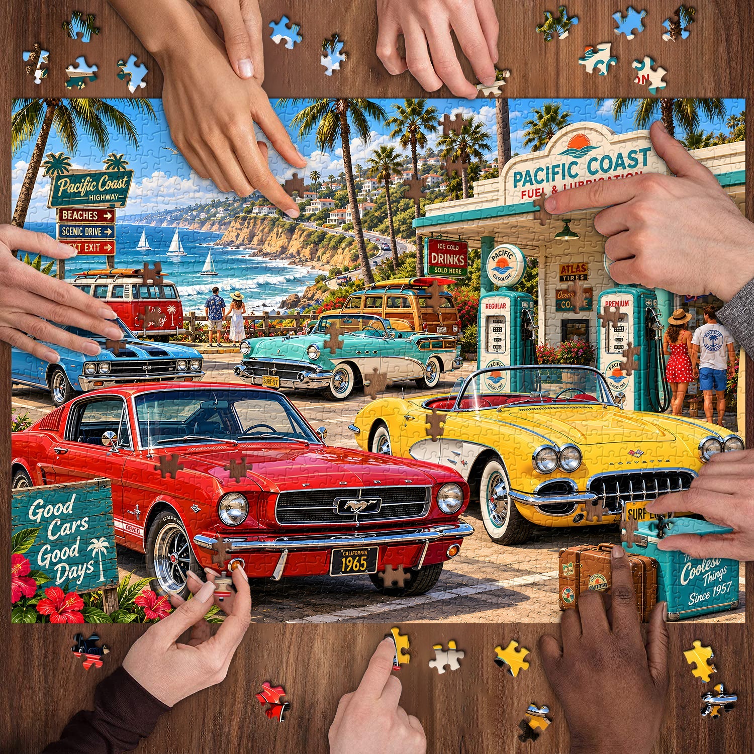 Coastal Gas Stop Jigsaw Puzzle 1000 Piece